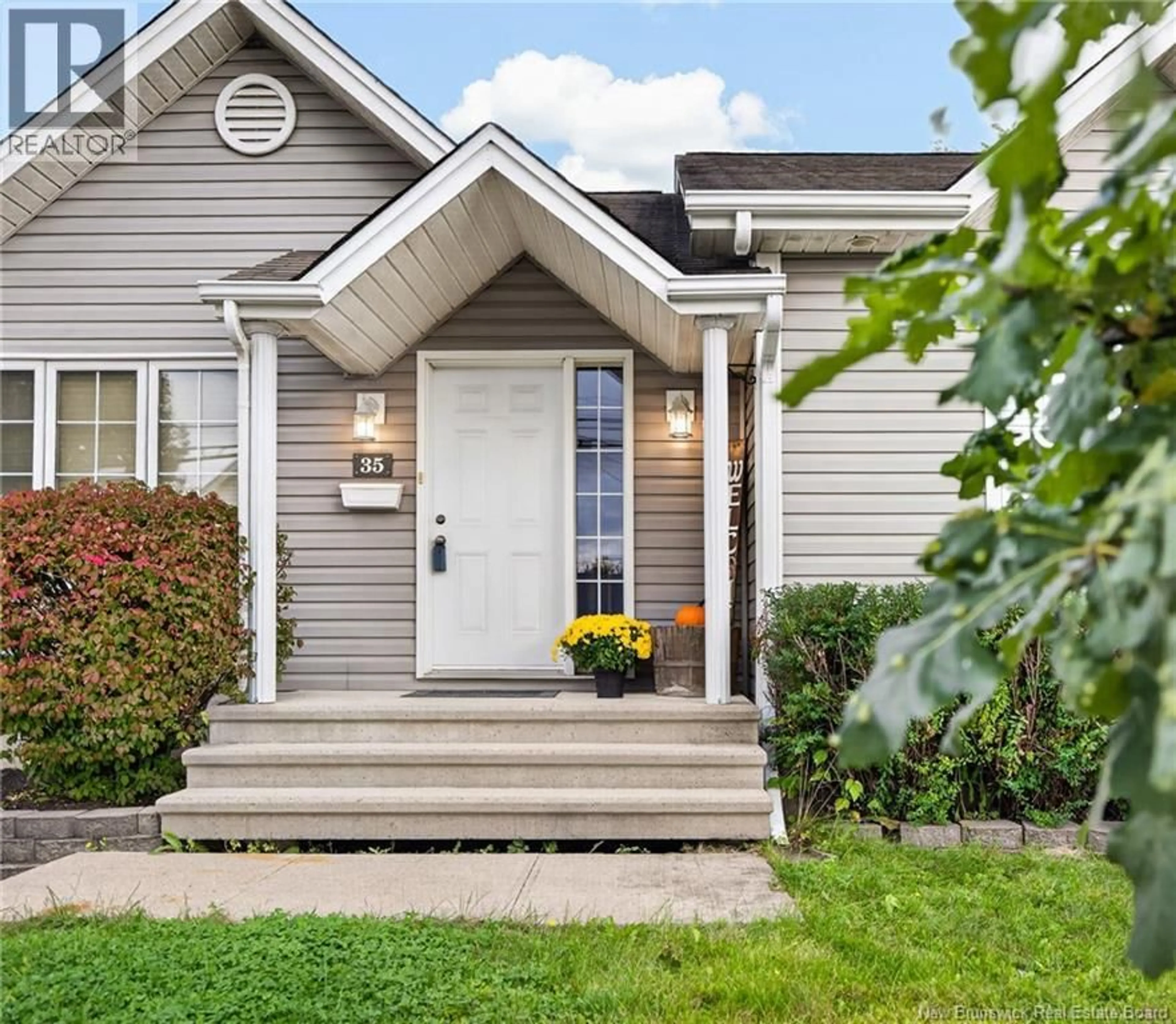 Home with vinyl exterior material, street for 35 KIRKWOOD DRIVE, Moncton New Brunswick E1A4G8