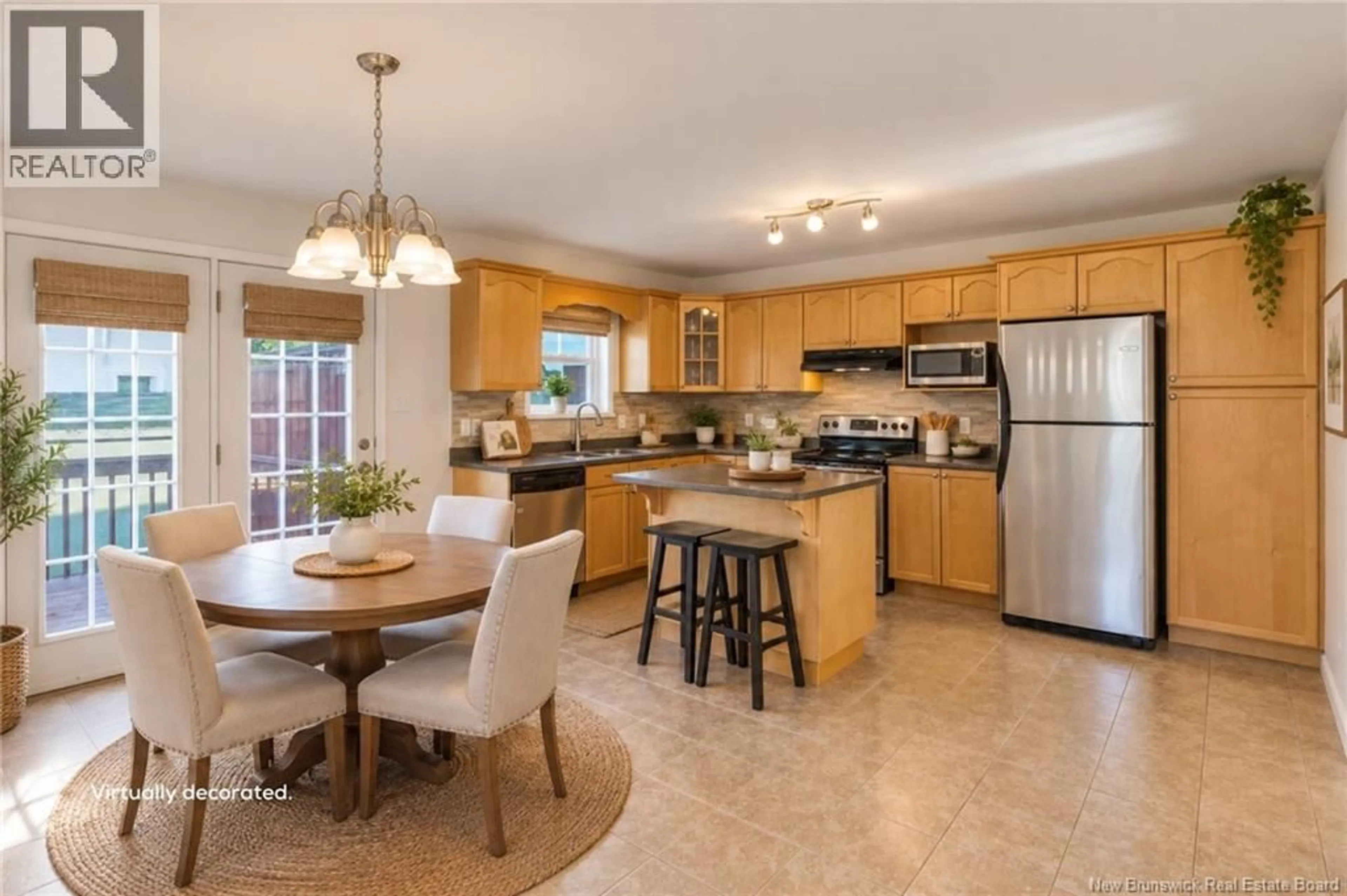 Open concept kitchen, ceramic/tile floor for 77 STONEHAM DRIVE, Moncton New Brunswick E1G4Z5