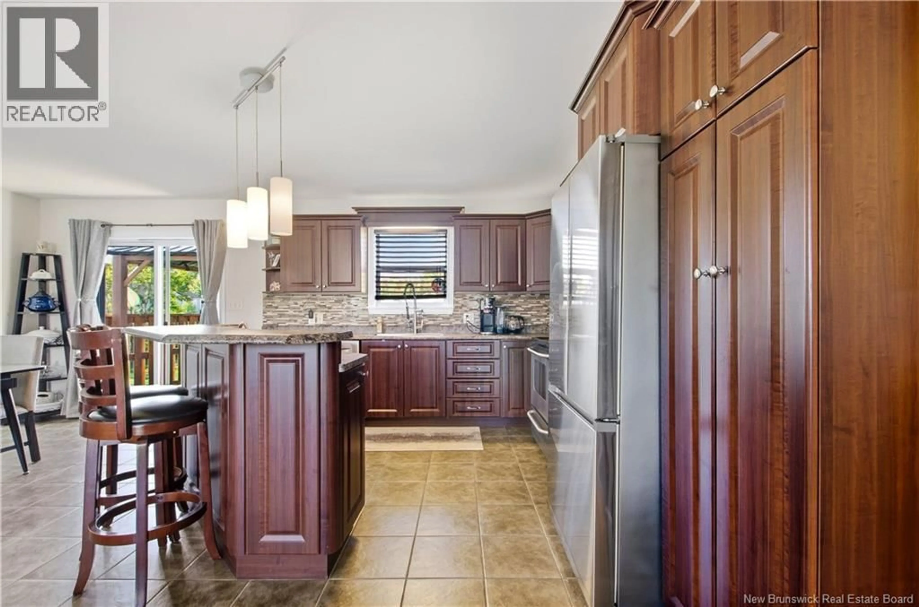 Open concept kitchen, ceramic/tile floor for 14 HALLIHAN DRIVE, Oromocto New Brunswick E2V0C5