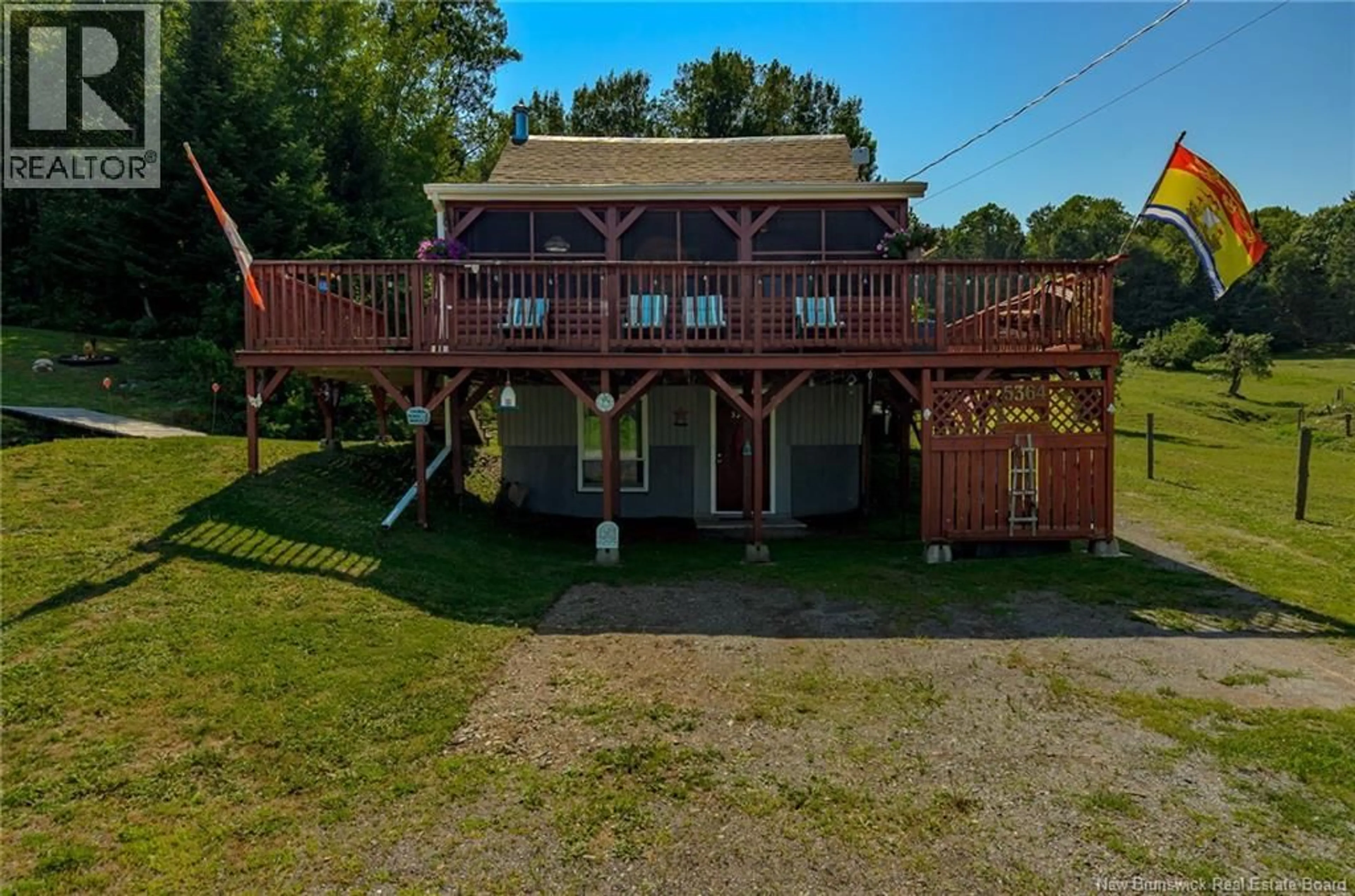 A pic from outside/outdoor area/front of a property/back of a property/a pic from drone, water/lake/river/ocean view for 5364 ROUTE 102, Hampstead New Brunswick E5M2C4