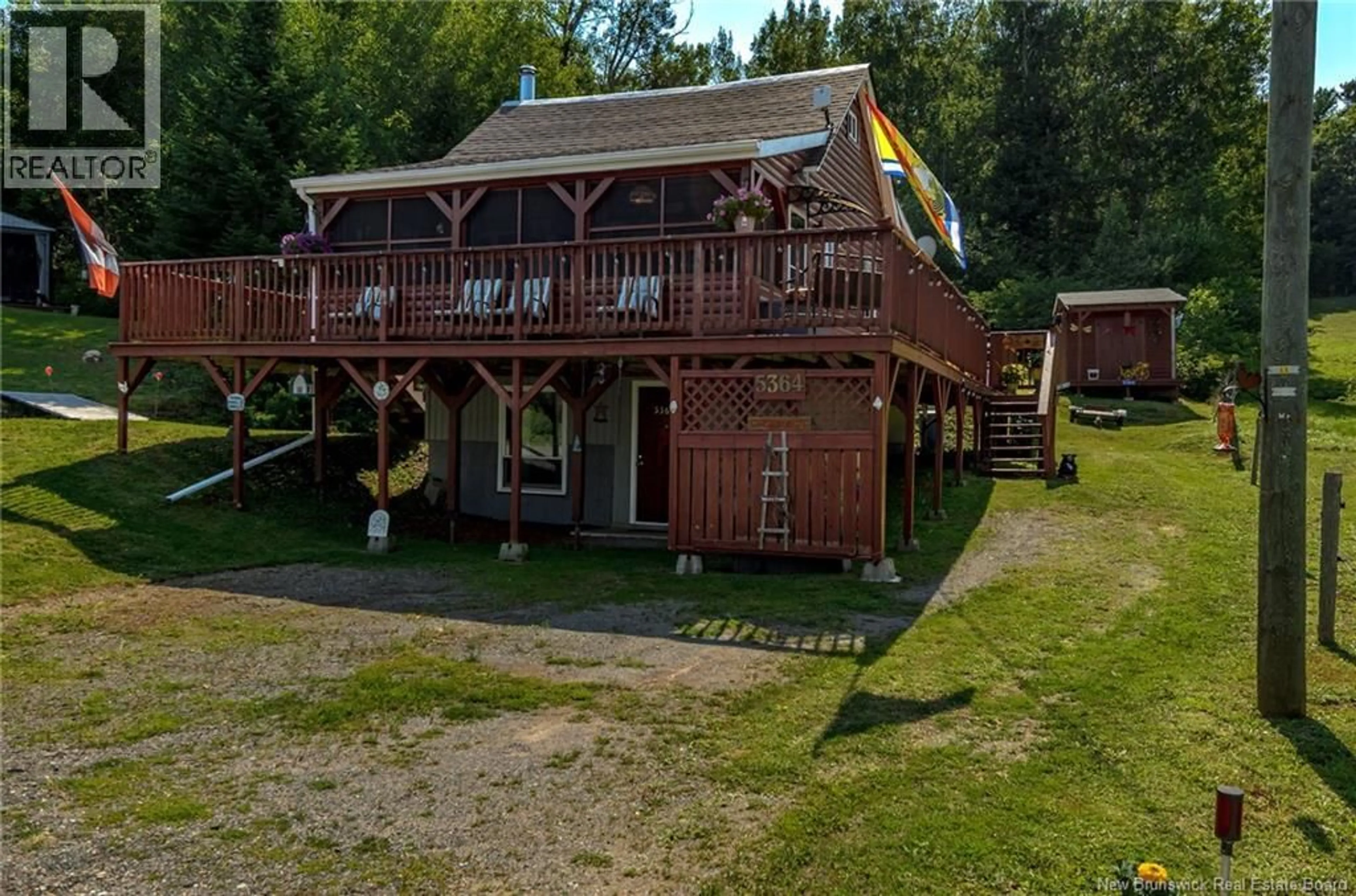 A pic from outside/outdoor area/front of a property/back of a property/a pic from drone, water/lake/river/ocean view for 5364 ROUTE 102, Hampstead New Brunswick E5M2C4