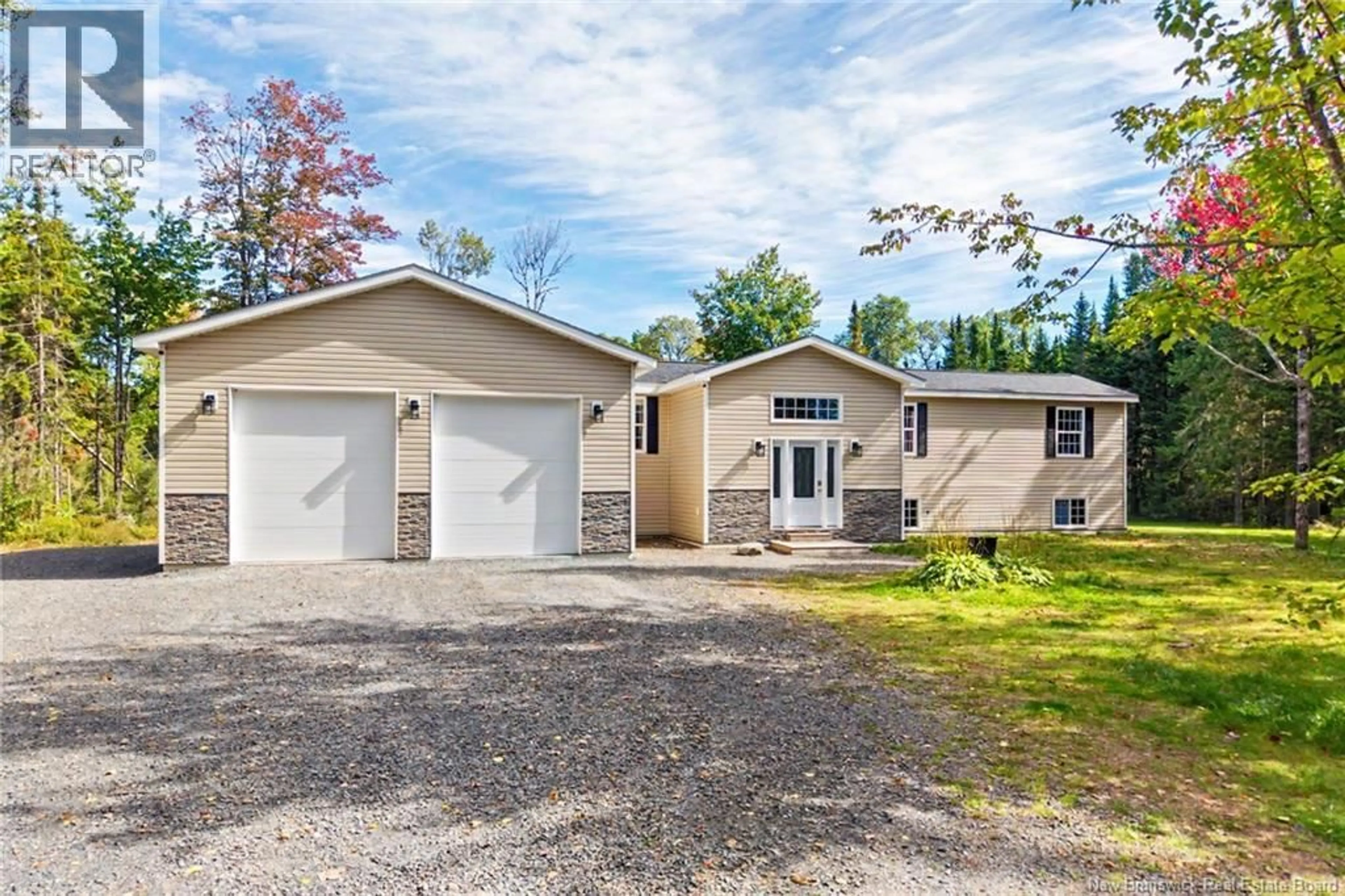 Home with vinyl exterior material, street for 45 MOORE ROAD, Rusagonis New Brunswick E3B7Z5