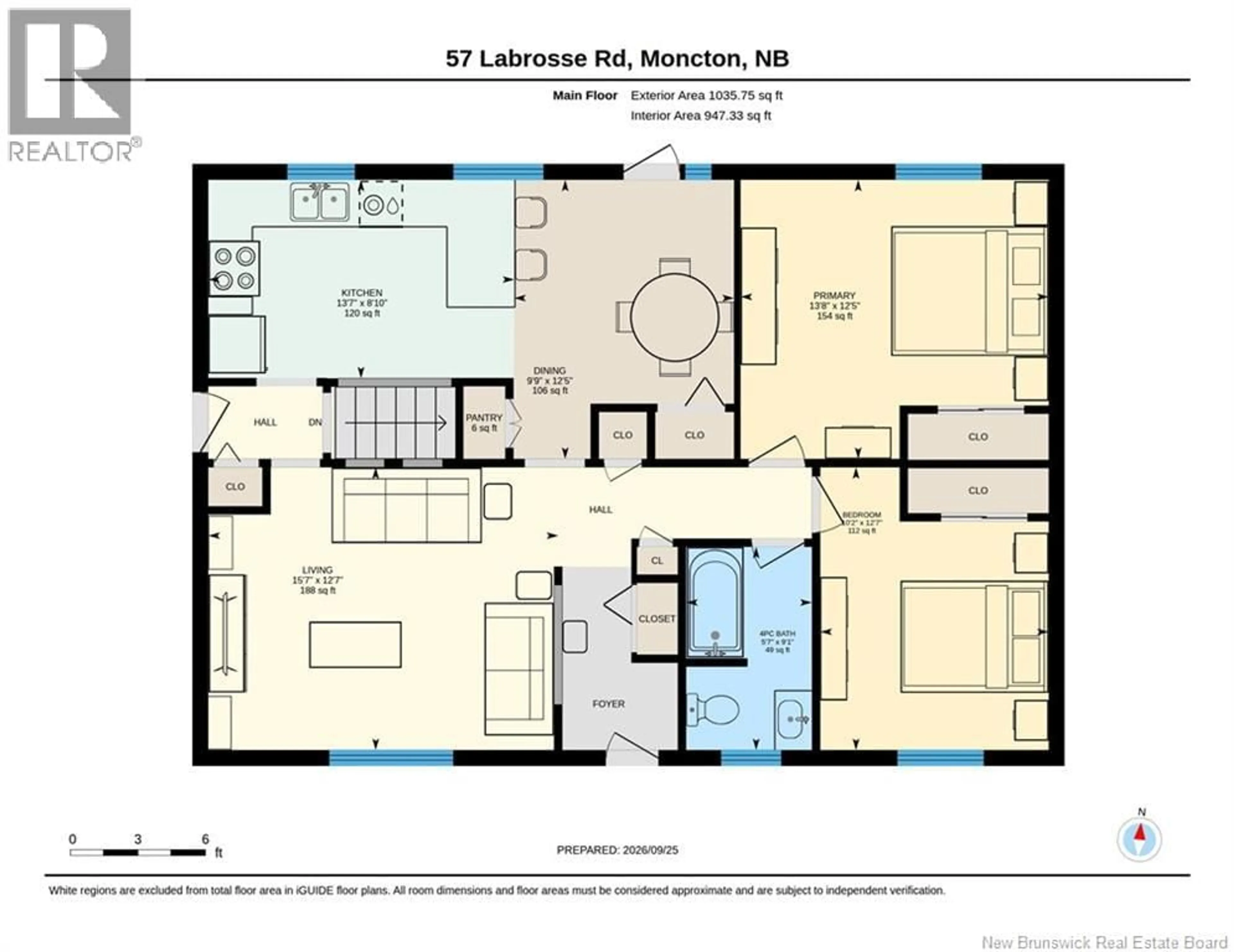 Floor plan for 57 LABROSSE ROAD, Moncton New Brunswick E1A4W9
