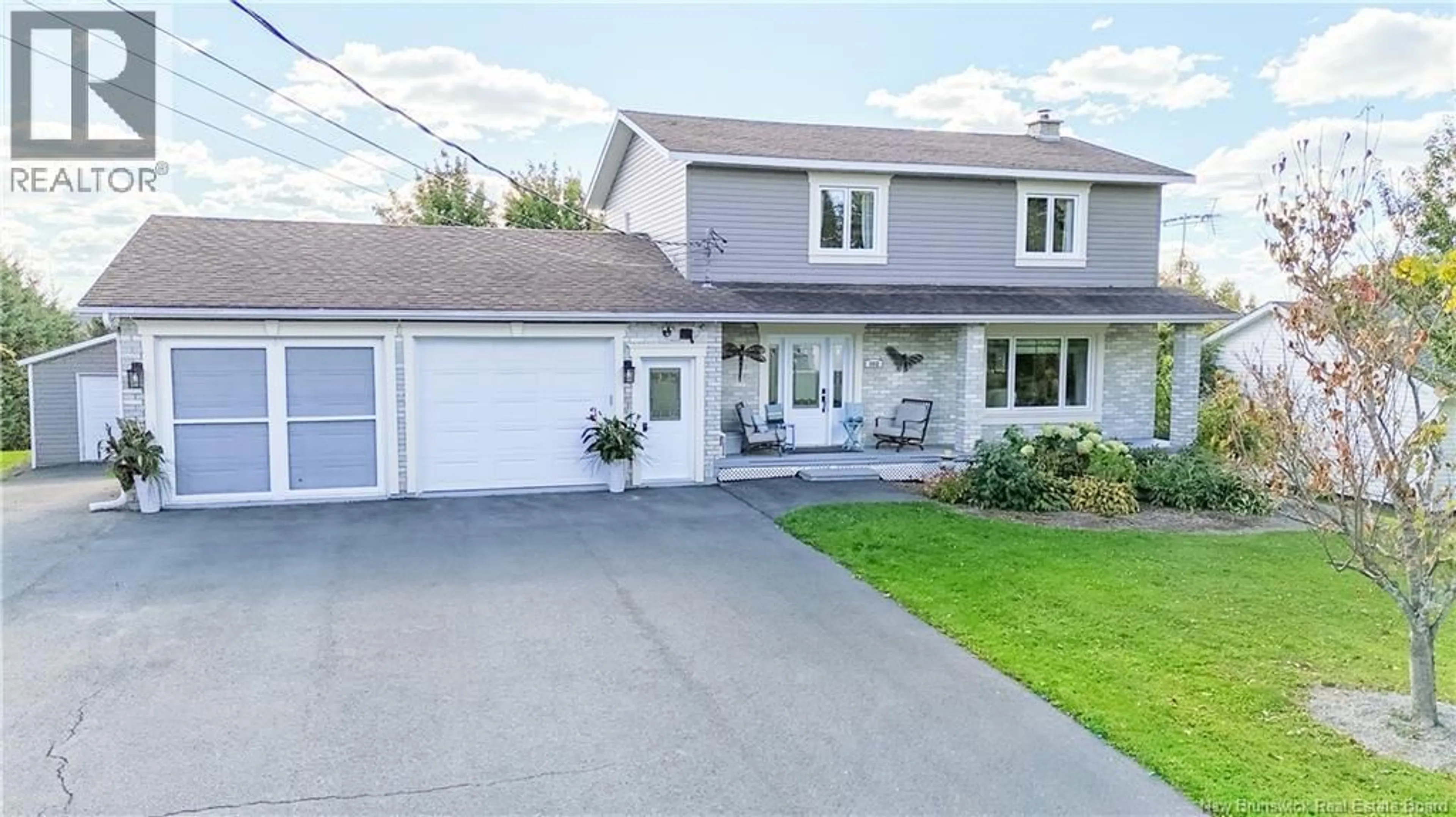 Home with vinyl exterior material, street for 102 PLAISANTE STREET, Drummond New Brunswick E3Y2E6