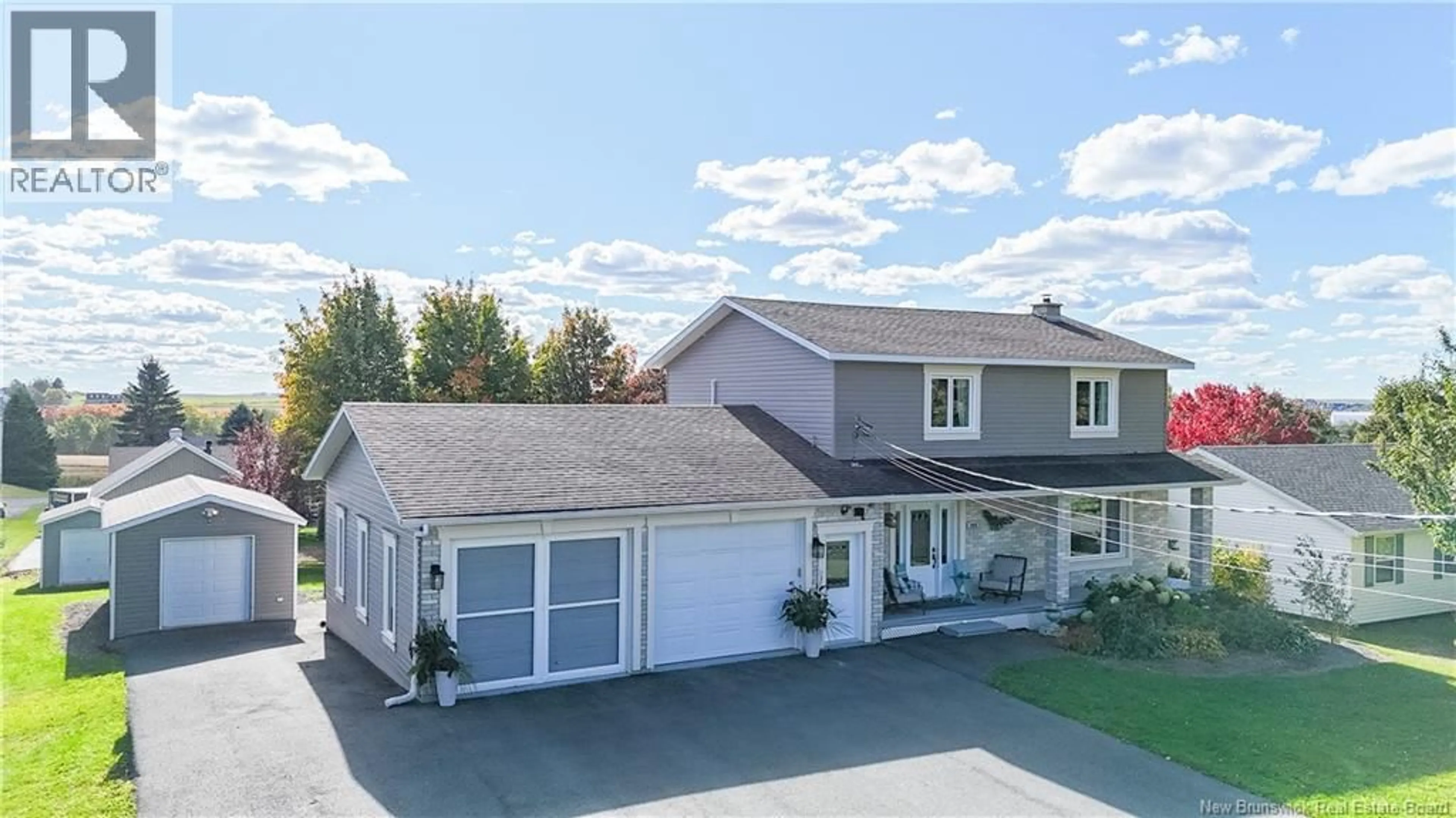 A pic from outside/outdoor area/front of a property/back of a property/a pic from drone, street for 102 PLAISANTE STREET, Drummond New Brunswick E3Y2E6