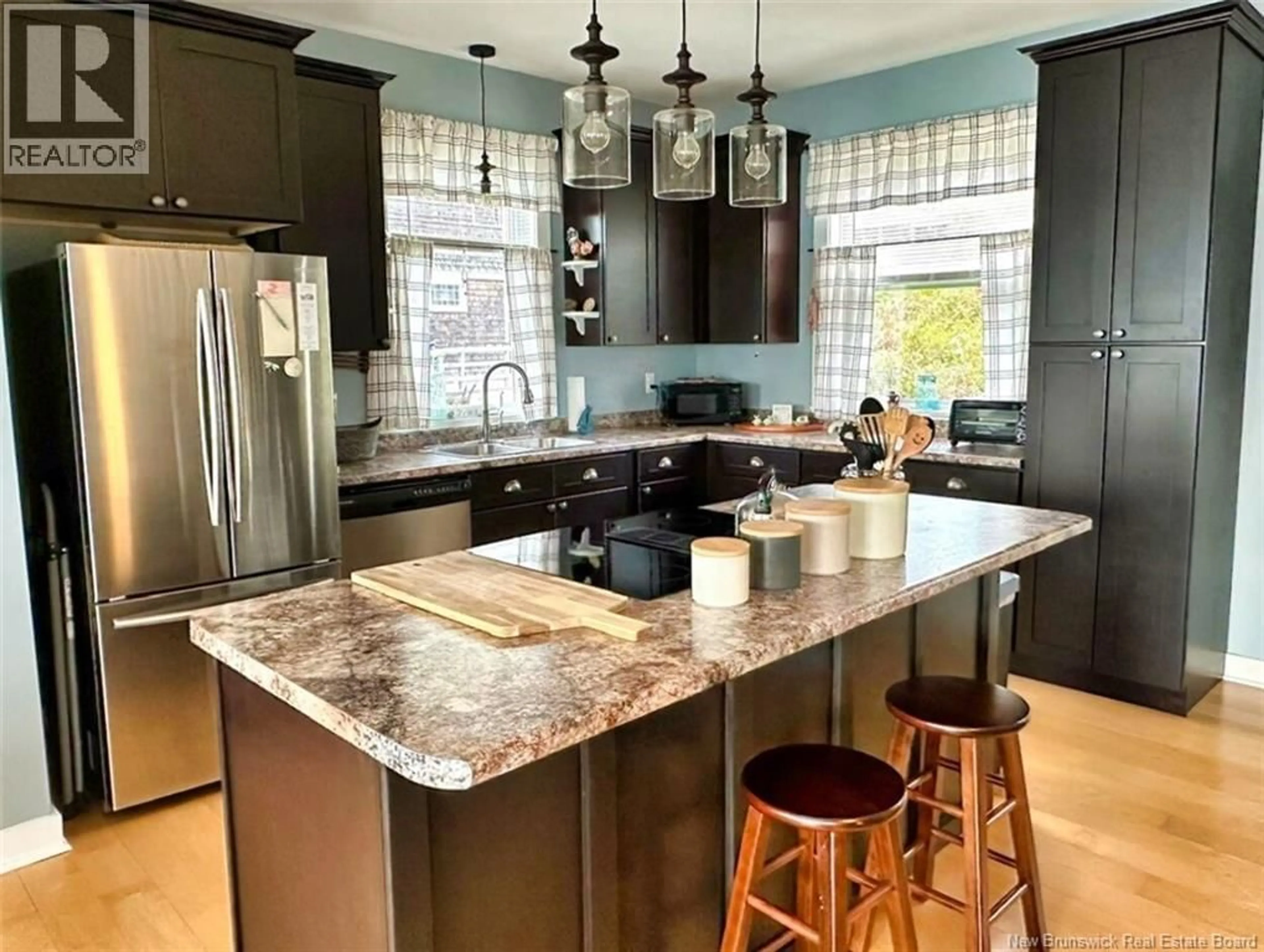 Contemporary kitchen, ceramic/tile floor for 225 NORTH ROAD, Welshpool New Brunswick E5E1C4