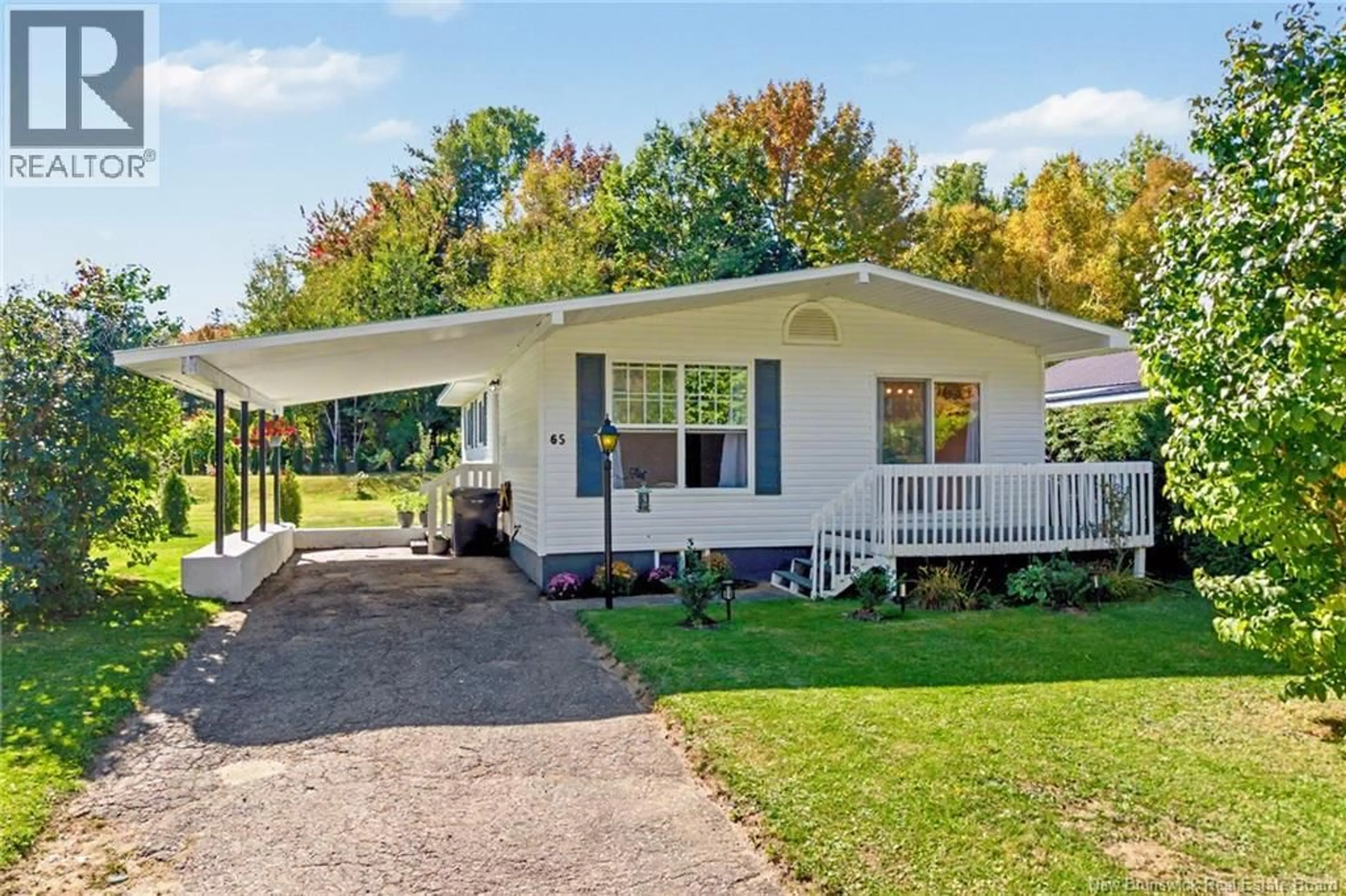 Home with vinyl exterior material, street for 65 MCNAIR DRIVE, Nackawic New Brunswick E6G1A4
