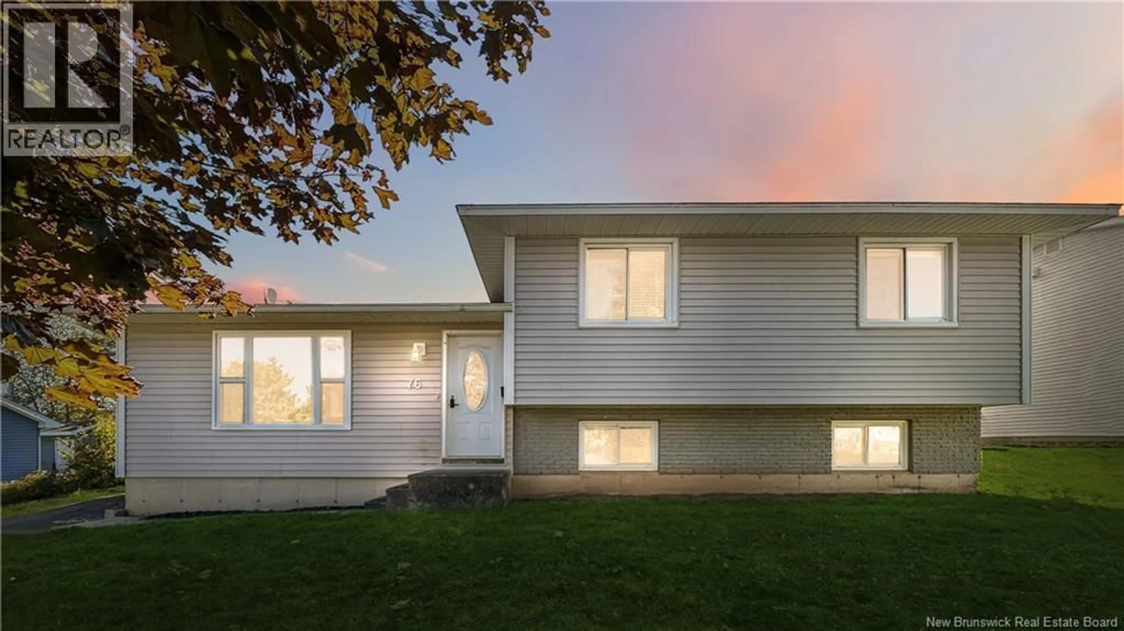 Home with vinyl exterior material, street for 76 BRIARDALE DRIVE, Moncton New Brunswick E1G2B6