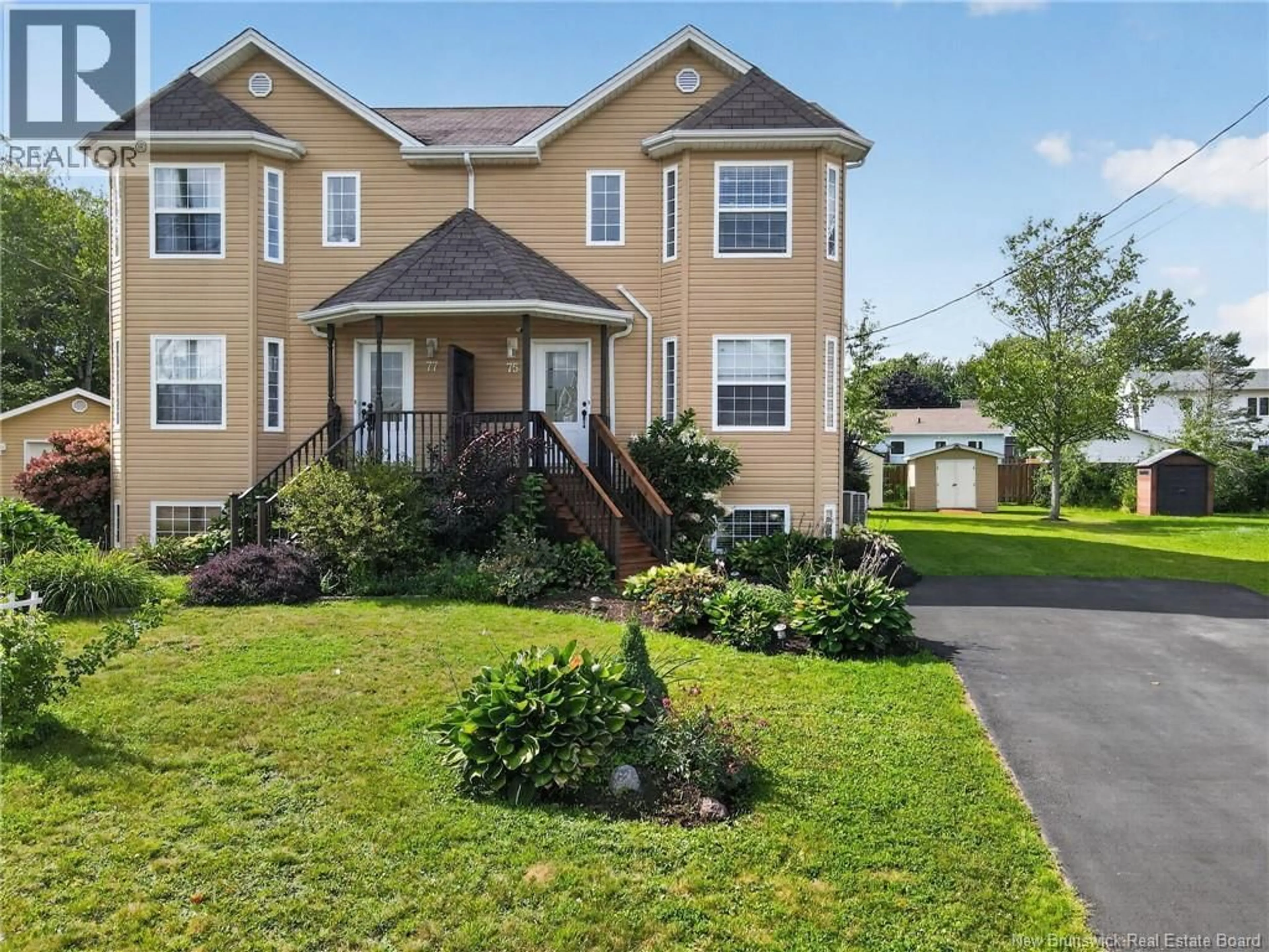 Home with vinyl exterior material, street for 75 CHRISTOPHER CRESCENT, Moncton New Brunswick E1G0A4