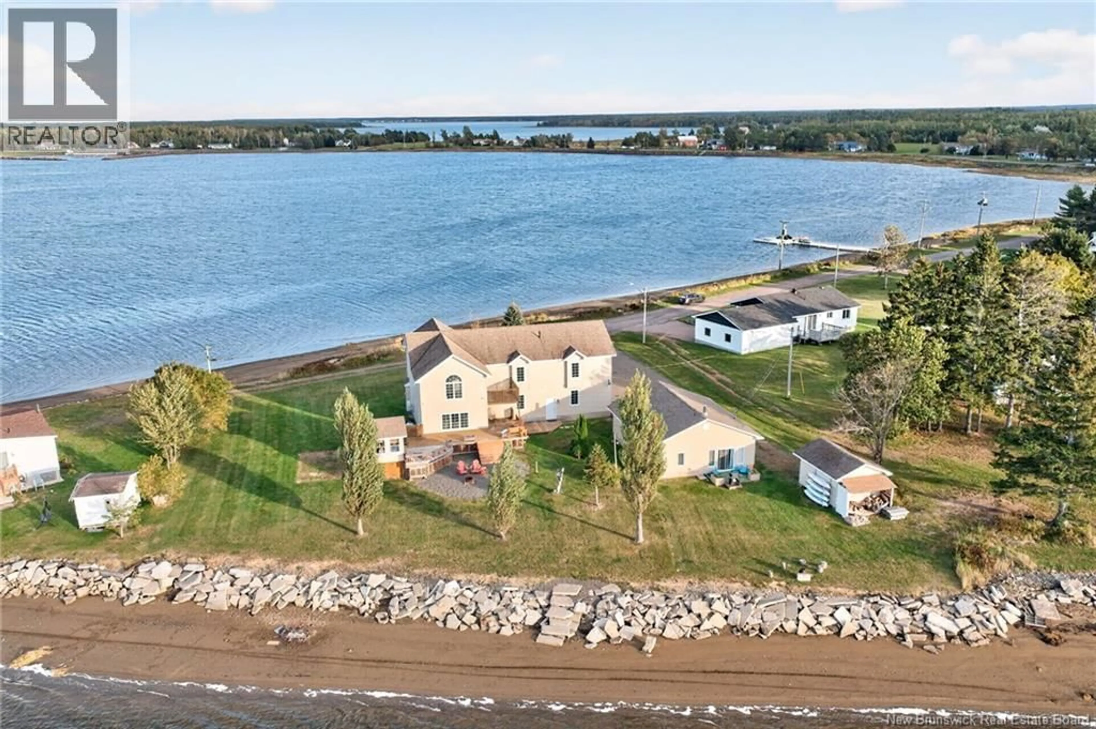 A pic from outside/outdoor area/front of a property/back of a property/a pic from drone, water/lake/river/ocean view for 79 POINTE DU MIRAGE ROAD, Aldouane New Brunswick E4W5C7