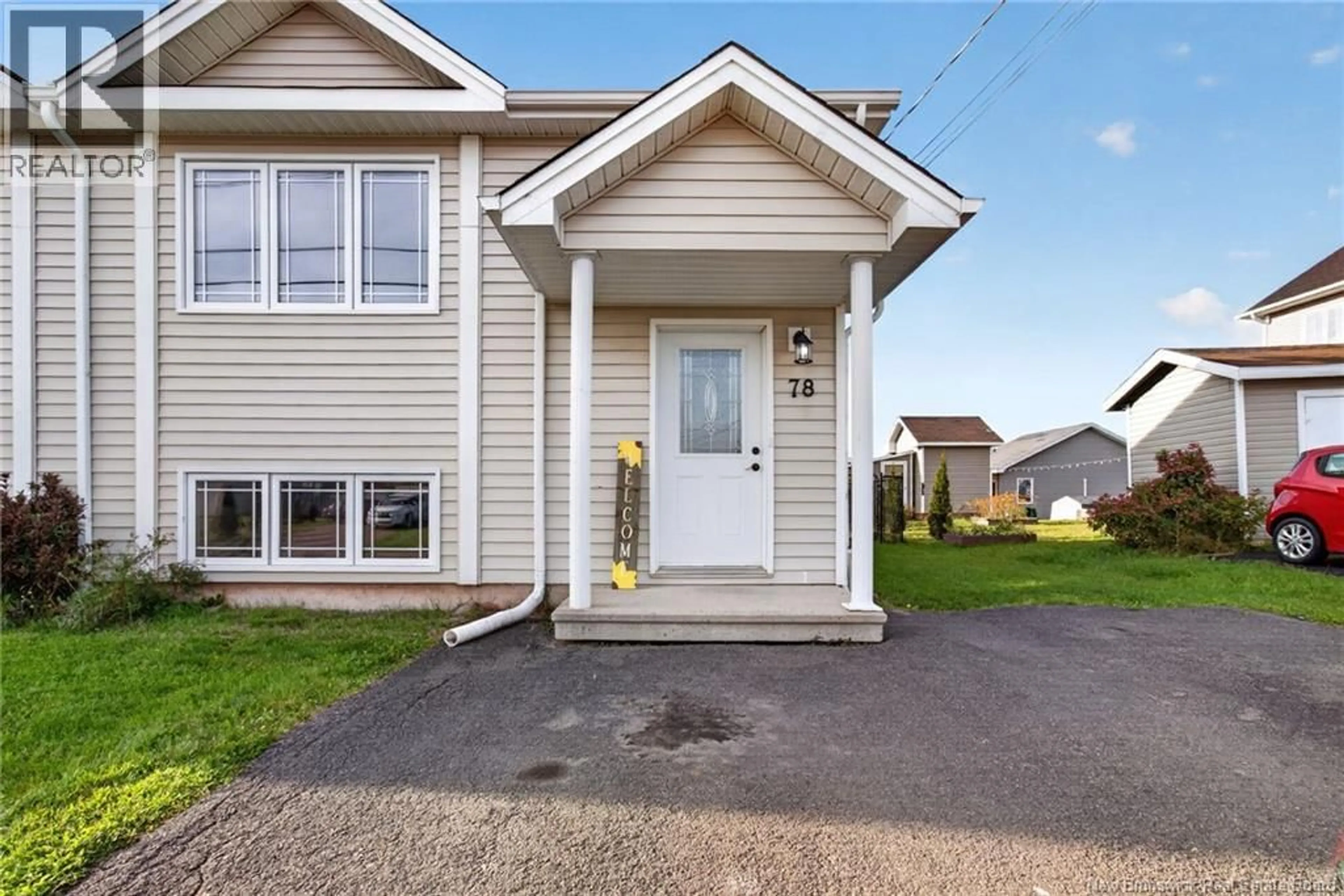 Home with vinyl exterior material, street for 78 MYRIAM CRESCENT, Moncton New Brunswick E1A0V5