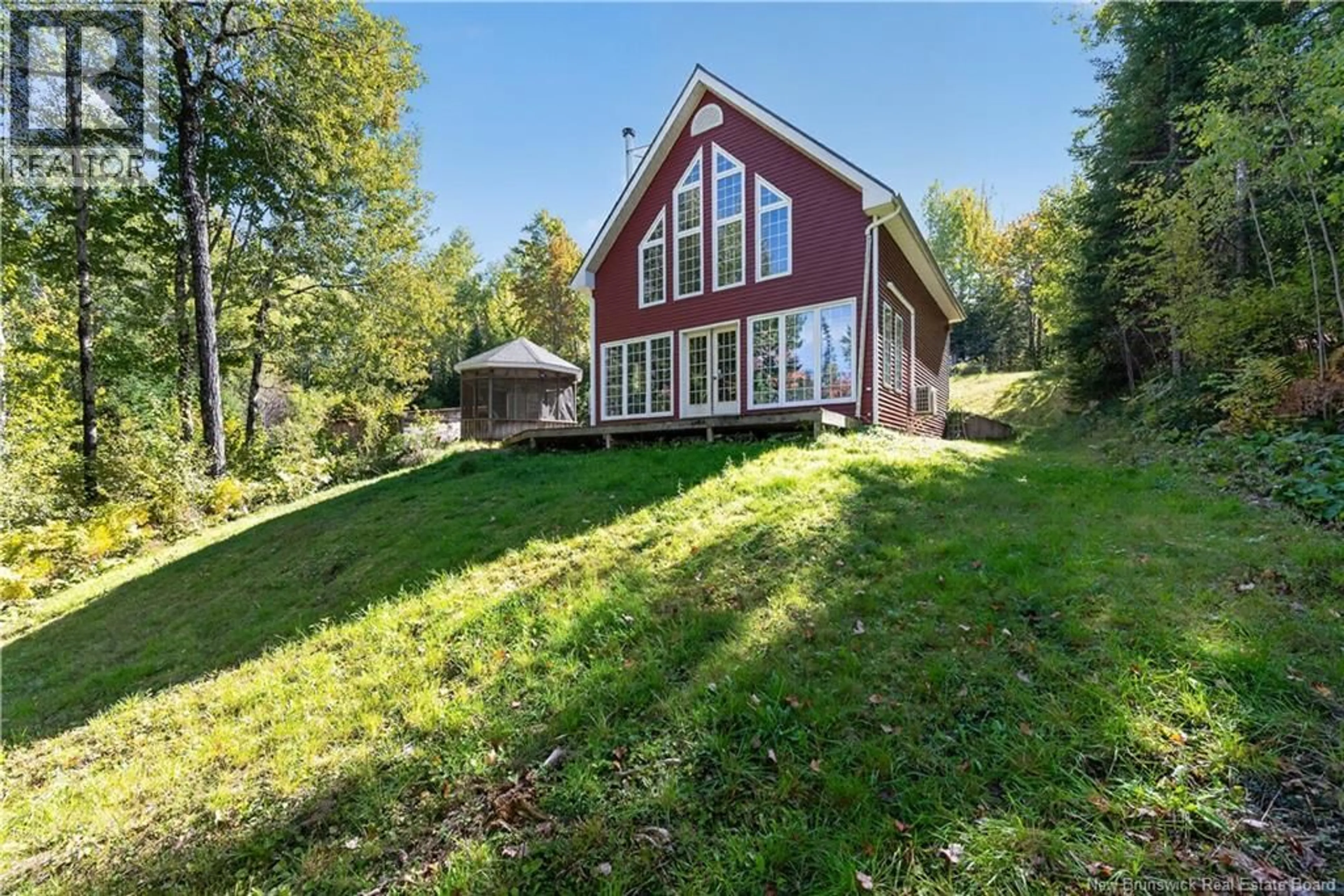 A pic from outside/outdoor area/front of a property/back of a property/a pic from drone, water/lake/river/ocean view for 5 BROOKS ROAD, Havelock New Brunswick E4Z0G3