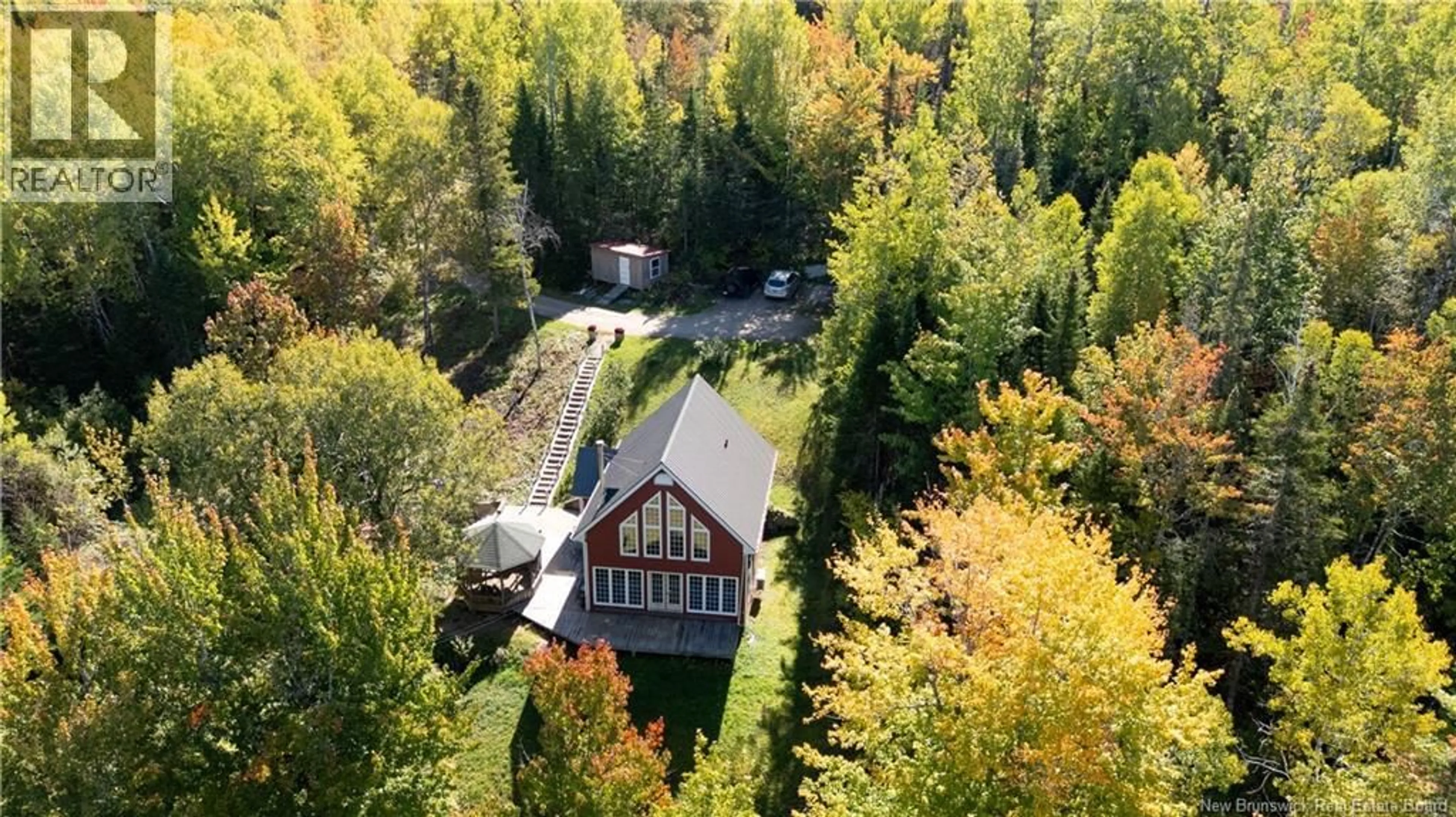 A pic from outside/outdoor area/front of a property/back of a property/a pic from drone, forest/trees view for 5 BROOKS ROAD, Havelock New Brunswick E4Z0G3