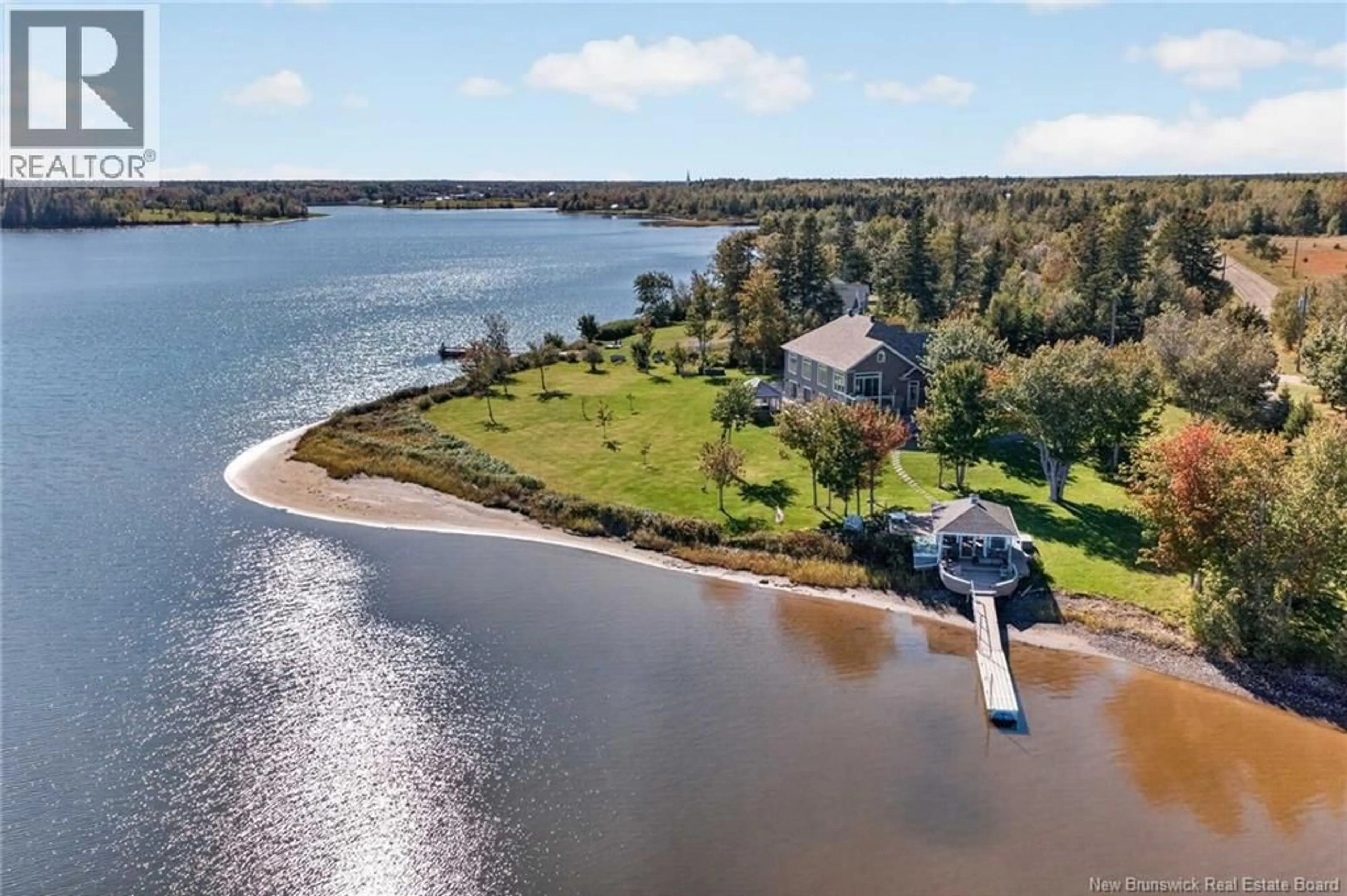 A pic from outside/outdoor area/front of a property/back of a property/a pic from drone, water/lake/river/ocean view for 112 LEGERE ROAD, Haut-Rivière-du-Portage New Brunswick E9H1V7