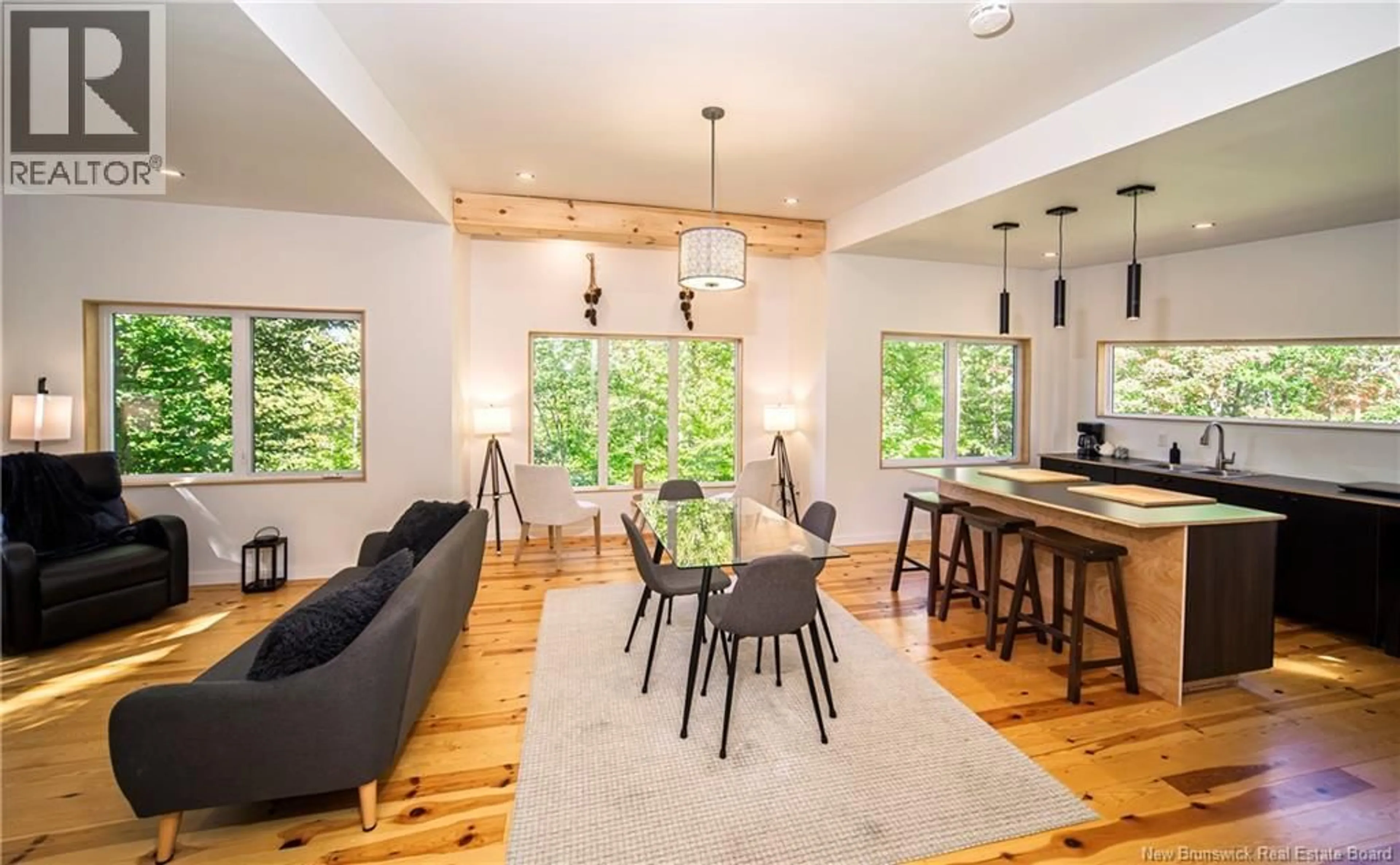 Open concept kitchen, wood/laminate floor for 149 SKIERS LANE, Hainesville New Brunswick E6E2B8