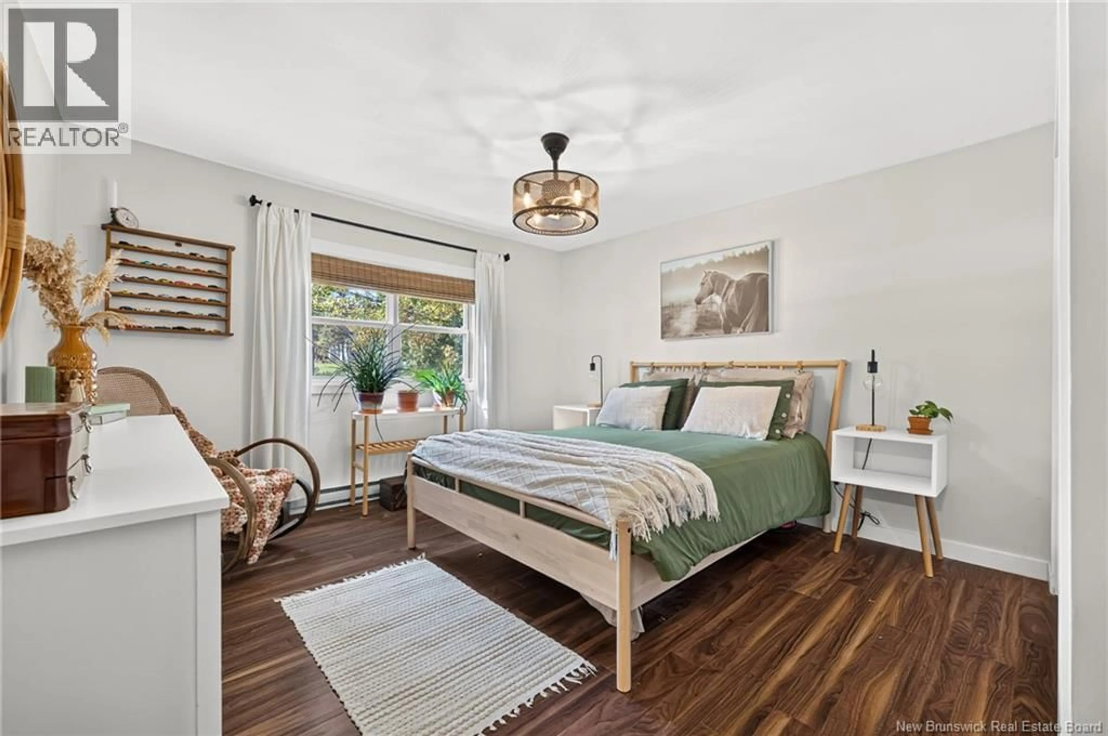 Bedroom with bed, wood/laminate floor for 1515 ROUTE 114, Lower Coverdale New Brunswick E1J1G9