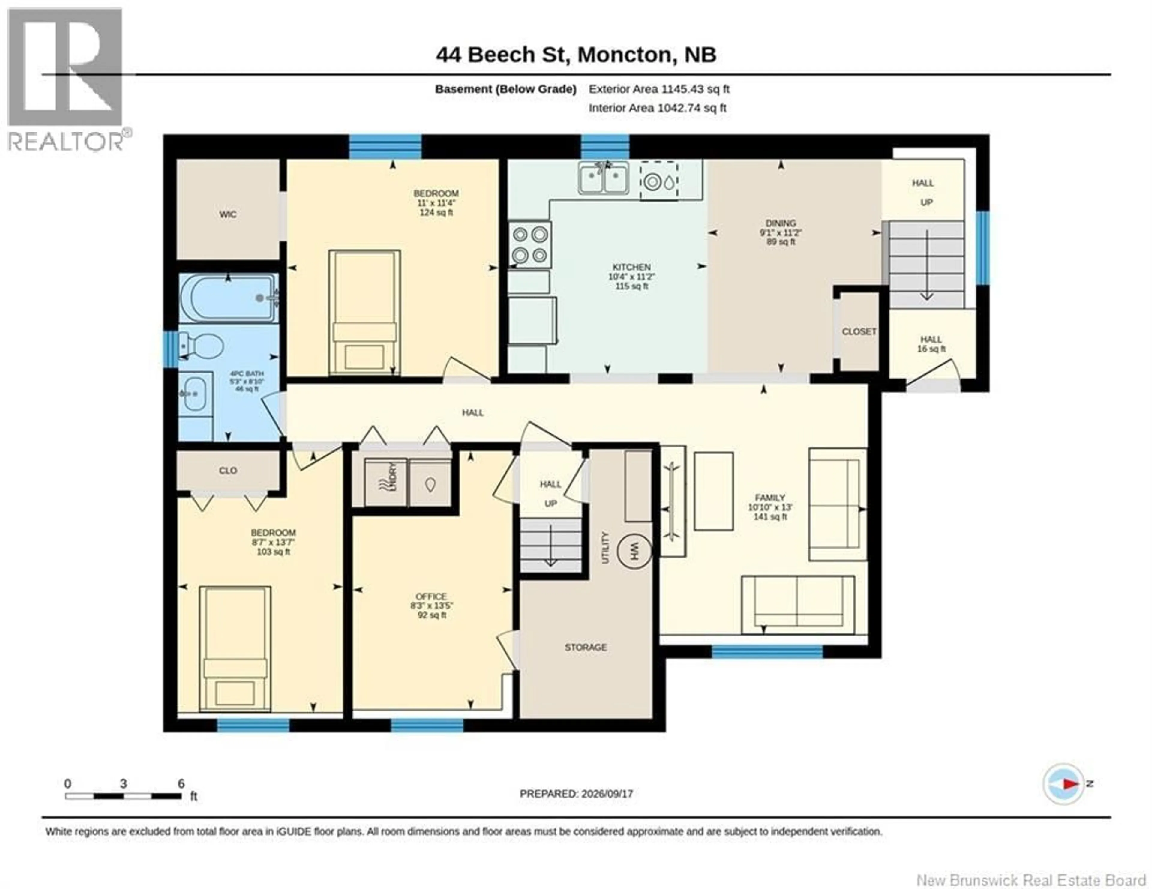 Floor plan for 42-44 BEECH STREET, Moncton New Brunswick E1A4G4