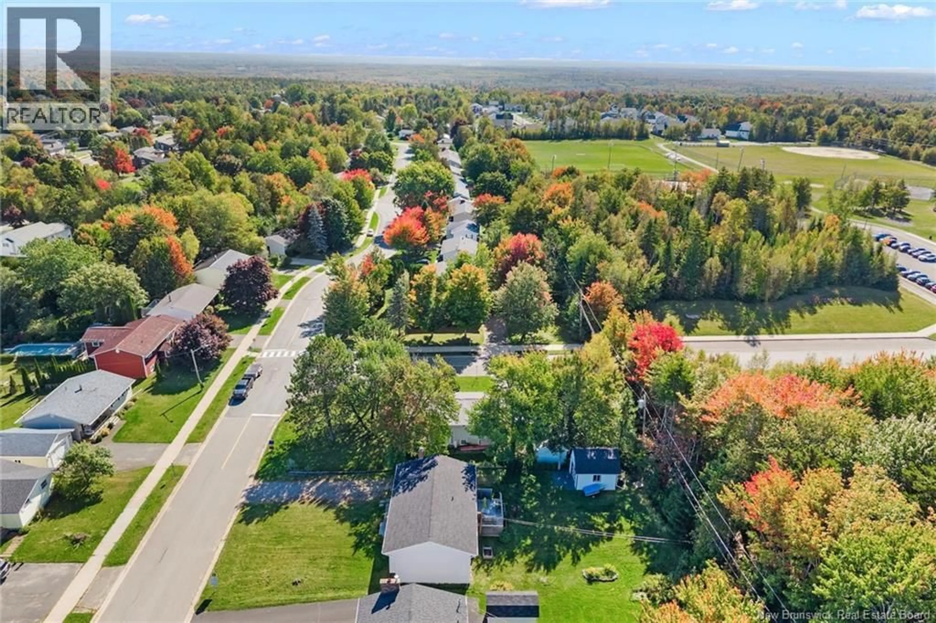 A pic from outside/outdoor area/front of a property/back of a property/a pic from drone, water/lake/river/ocean view for 95 SPRUCEWOOD DRIVE, New Maryland New Brunswick E3C1C5