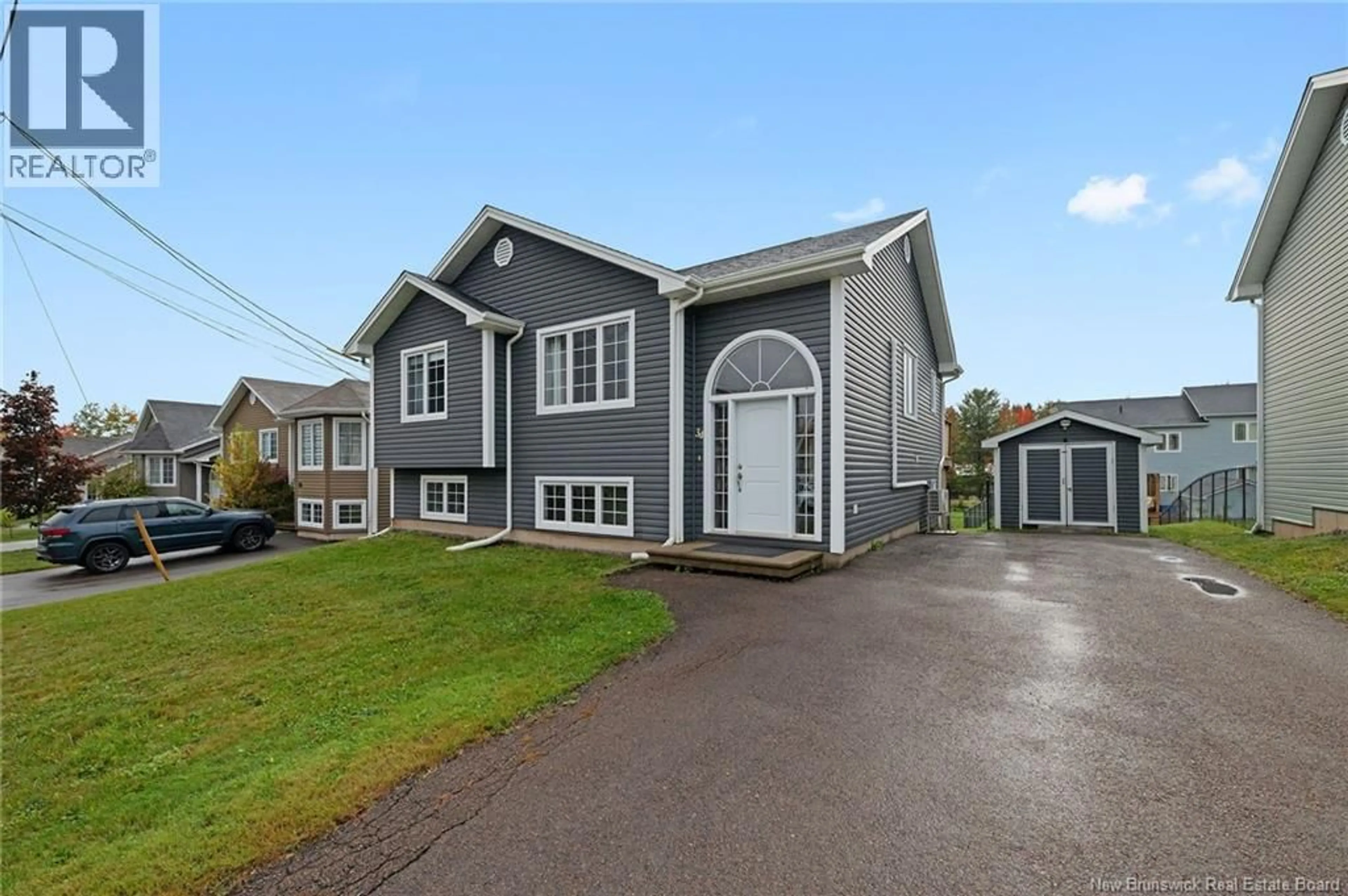 Home with vinyl exterior material, street for 34 MONIQUE STREET, Moncton New Brunswick E1G0R2