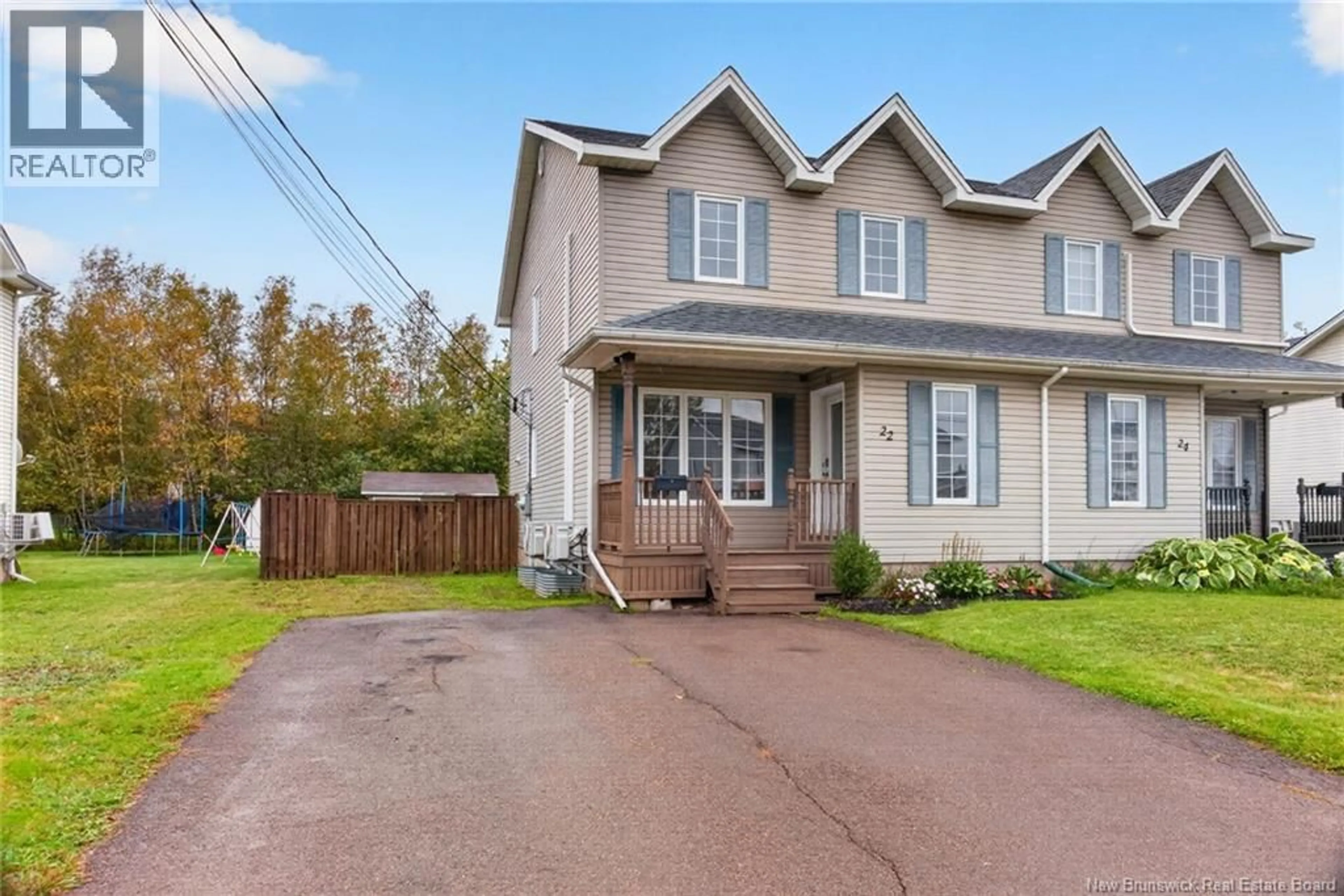 Home with vinyl exterior material, street for 22 MERLOT CRESCENT, Dieppe New Brunswick E1A1R6
