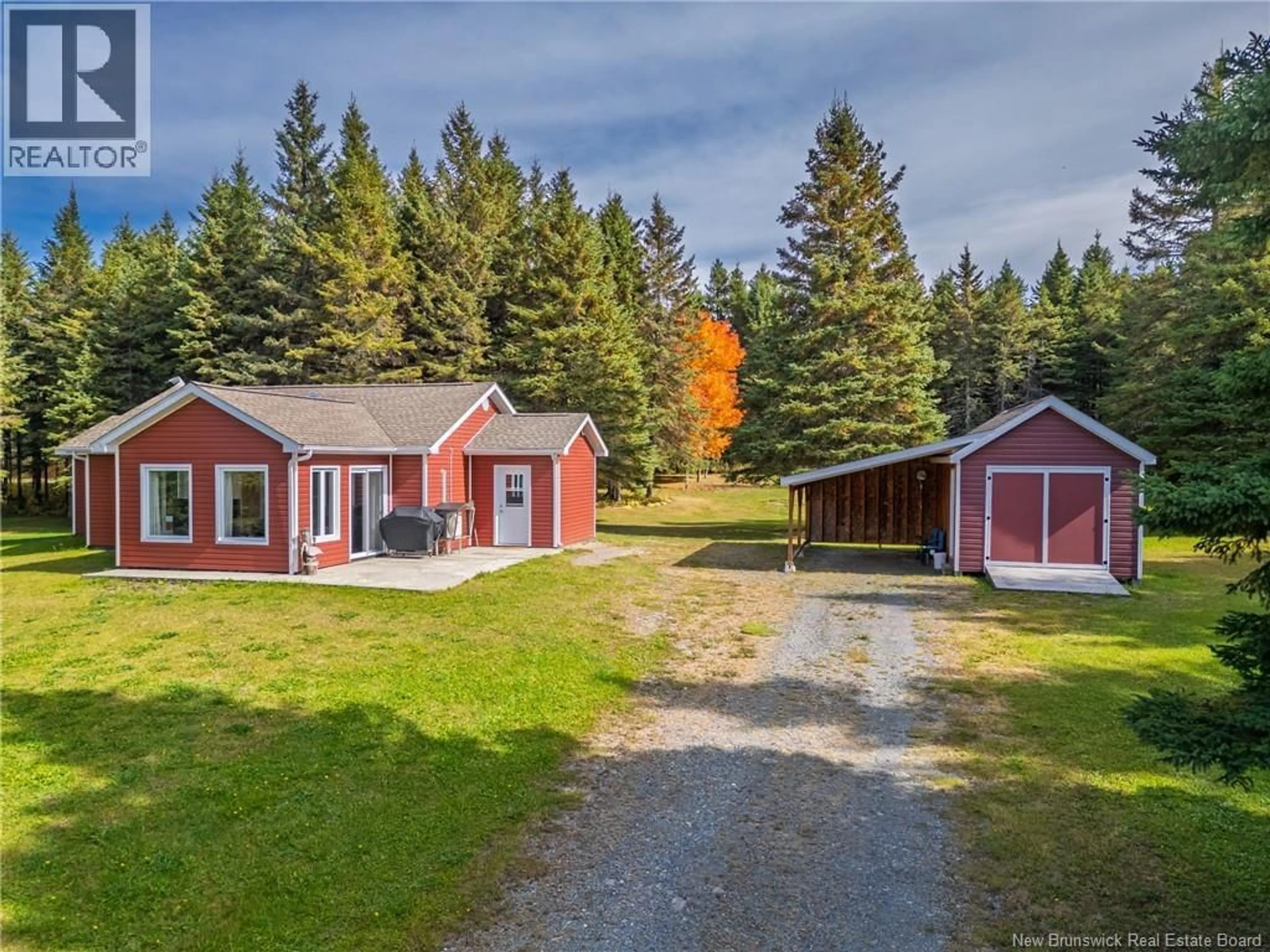 A pic from outside/outdoor area/front of a property/back of a property/a pic from drone, unknown for 516 CHEM RANG 9 & 10, Saint-Quentin New Brunswick E8A2G9