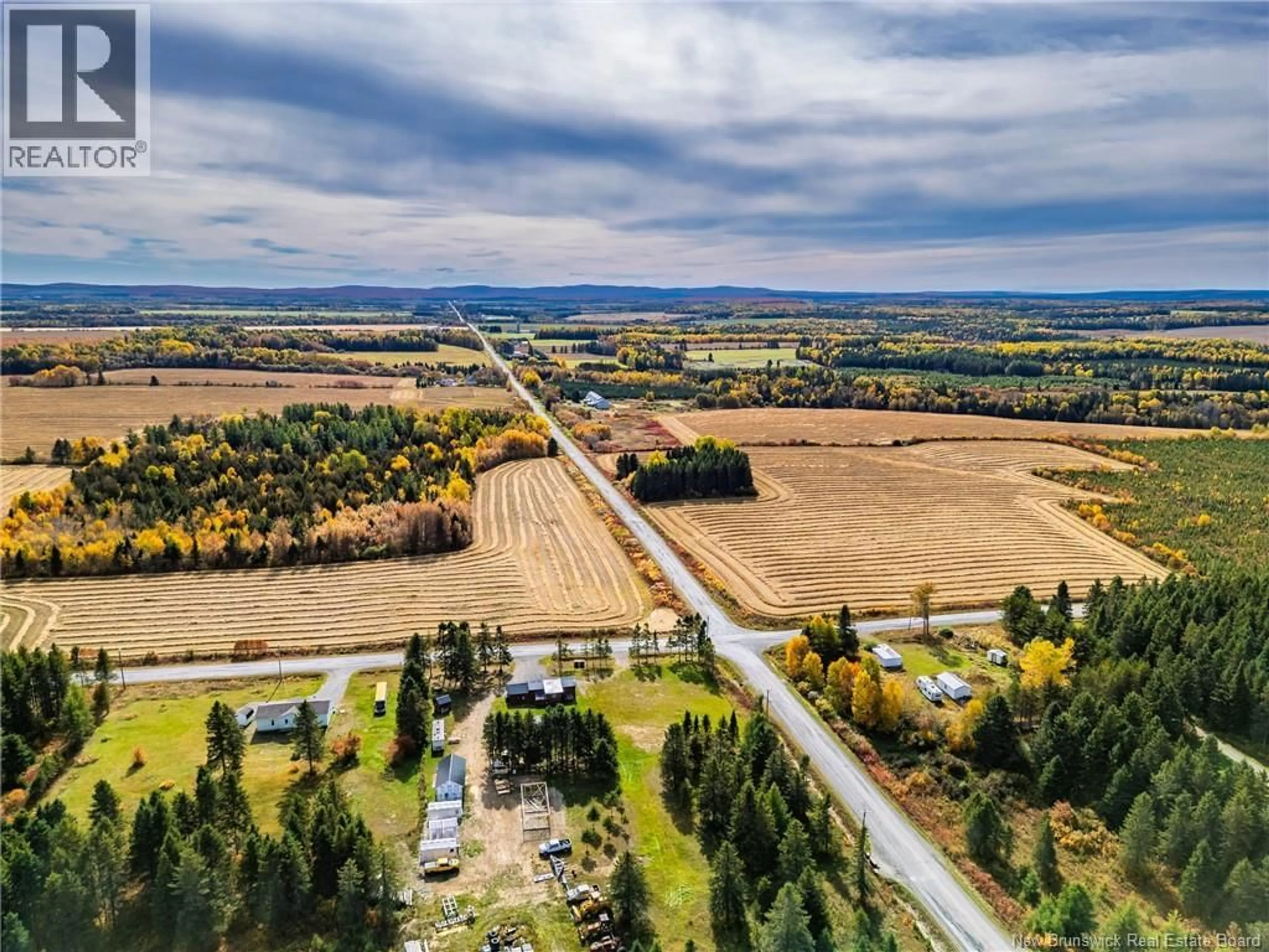 A pic from outside/outdoor area/front of a property/back of a property/a pic from drone, forest/trees view for 516 CHEM RANG 9 & 10, Saint-Quentin New Brunswick E8A2G9