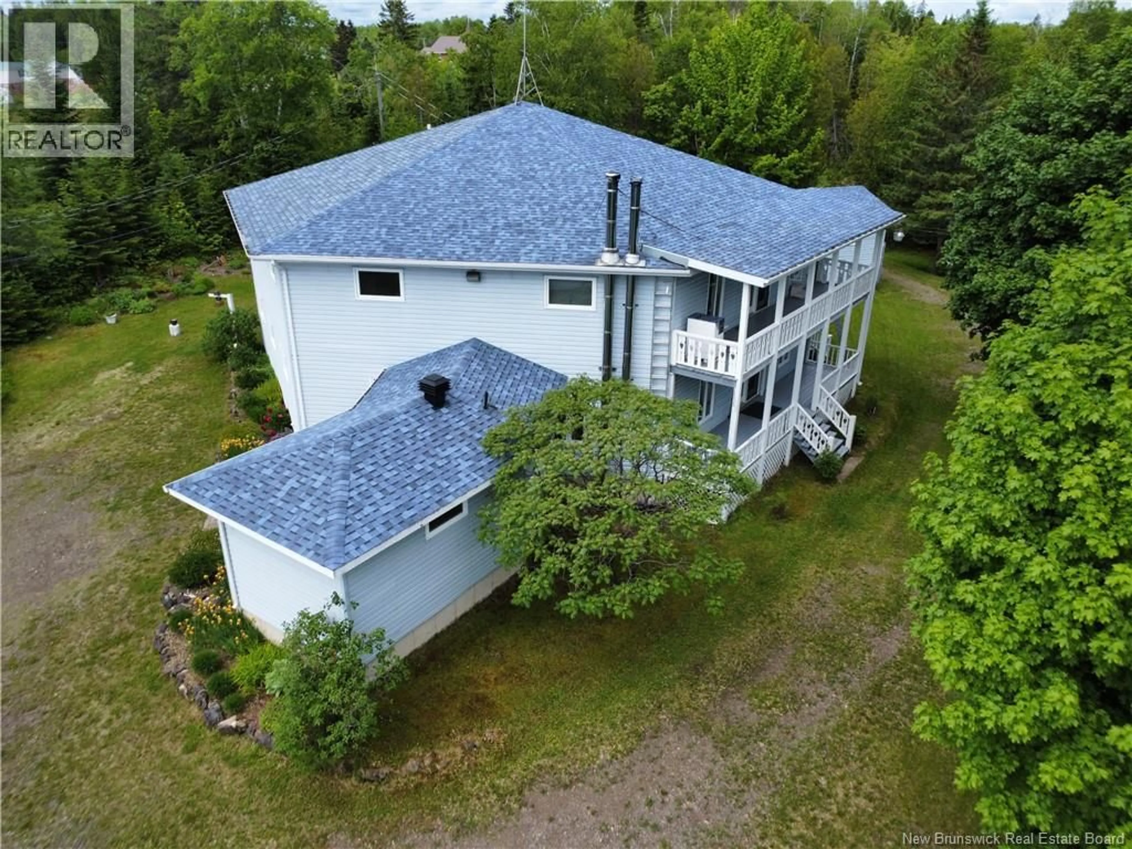 A pic from outside/outdoor area/front of a property/back of a property/a pic from drone, water/lake/river/ocean view for 15 BENJAMIN PORTAGE NORTH, Benjamin River New Brunswick E8G1N9