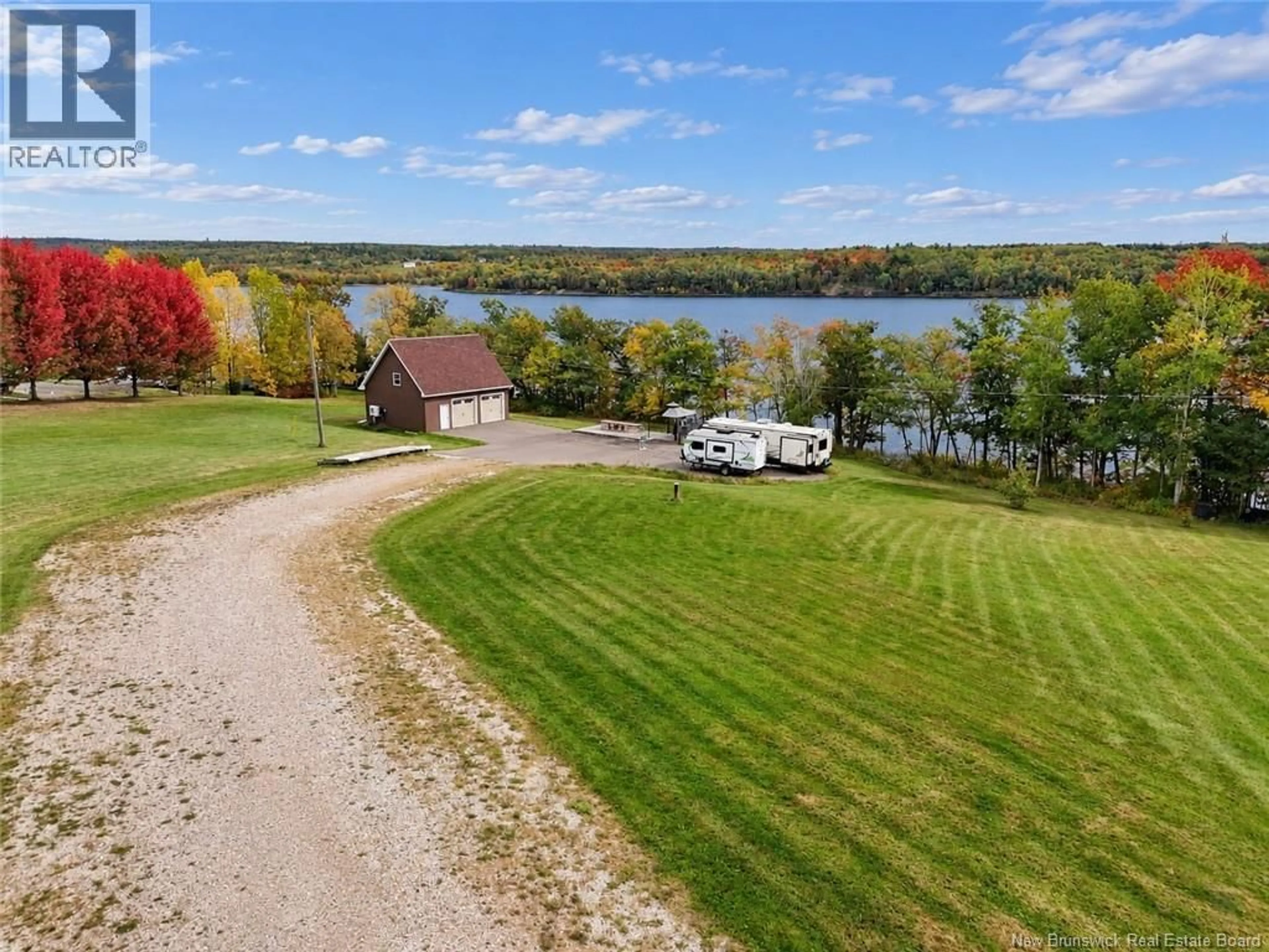 A pic from outside/outdoor area/front of a property/back of a property/a pic from drone, water/lake/river/ocean view for 2365 LOWER CAMBRIDGE ROAD, Cambridge-Narrows New Brunswick E4C4C5