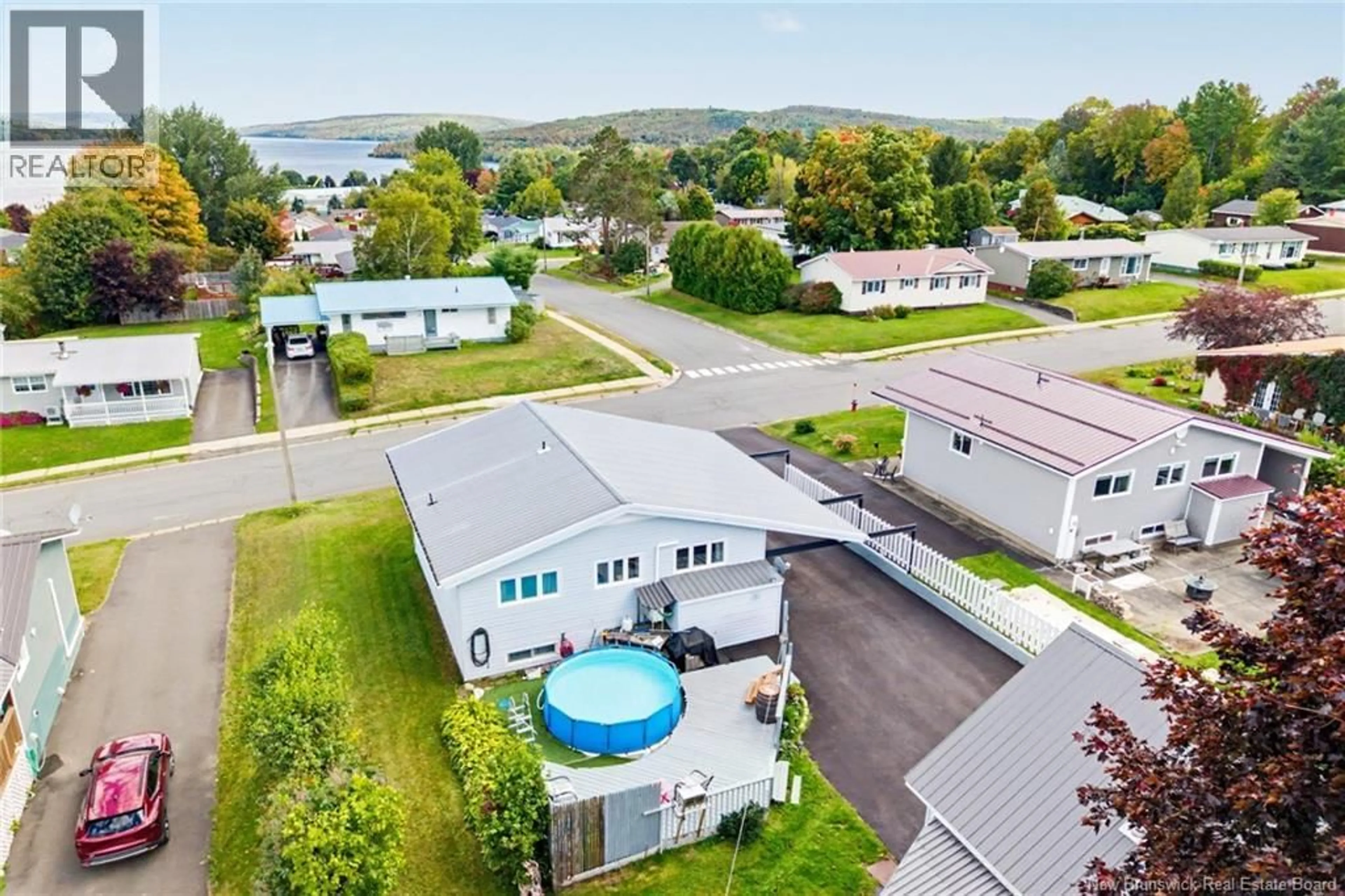 A pic from outside/outdoor area/front of a property/back of a property/a pic from drone, mountain view for 23 HARDING DRIVE, Nackawic New Brunswick E6G1C1