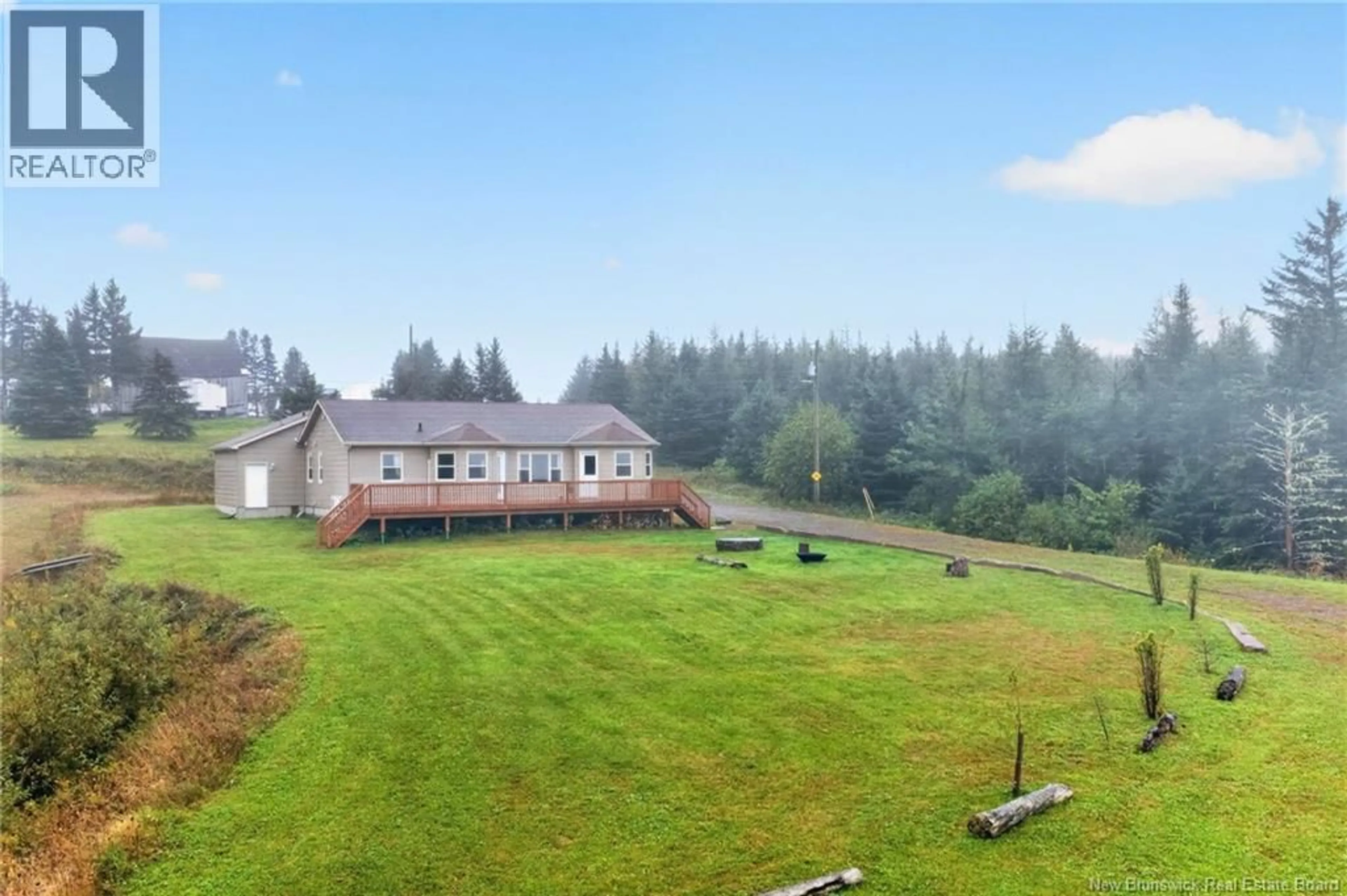 A pic from outside/outdoor area/front of a property/back of a property/a pic from drone, water/lake/river/ocean view for 422 INDIAN MOUNTAIN ROAD, Stilesville New Brunswick E1G3C2