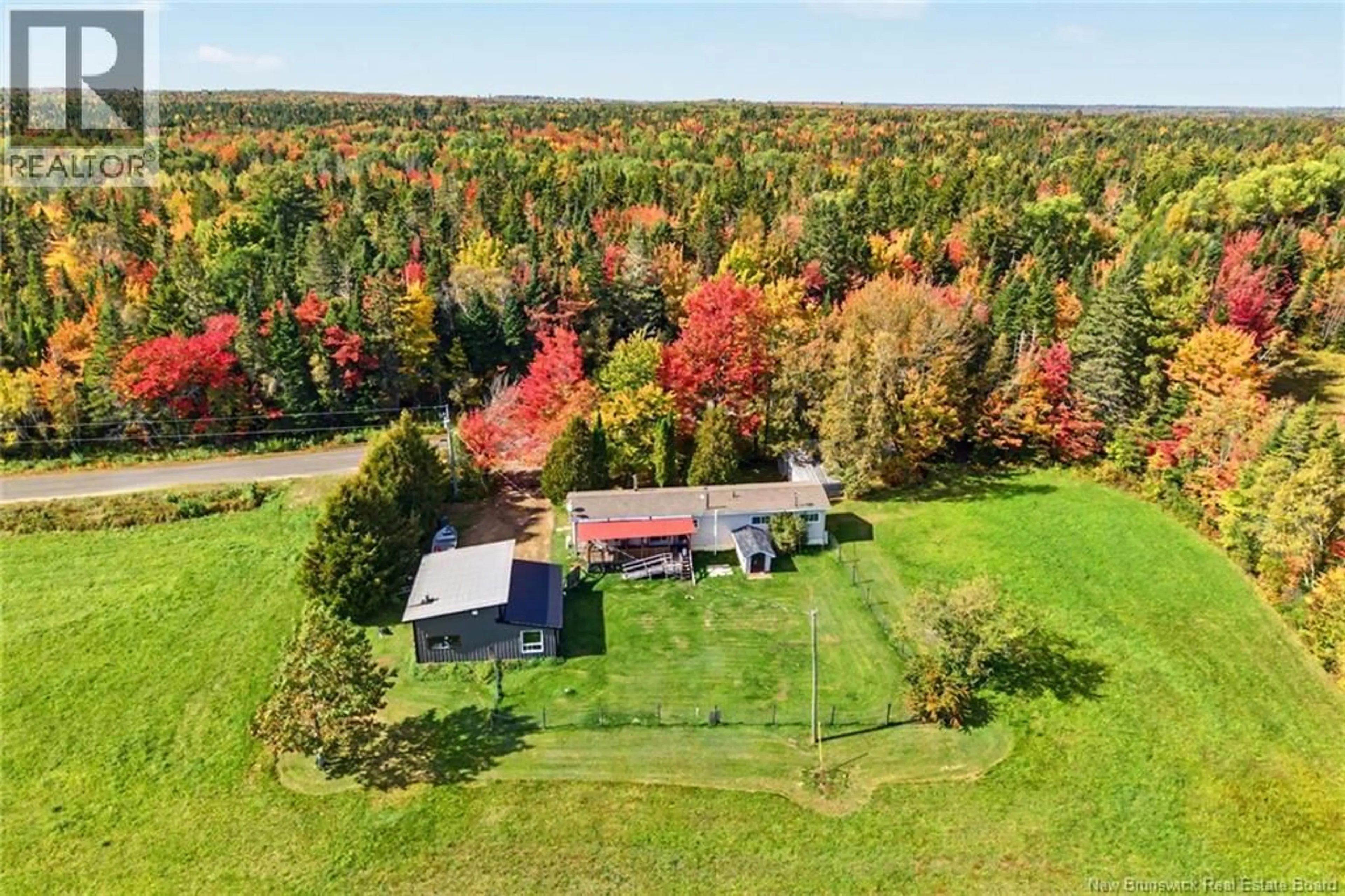 A pic from outside/outdoor area/front of a property/back of a property/a pic from drone, forest/trees view for 370 MIDLAND ROAD, Midland New Brunswick E4A1V5