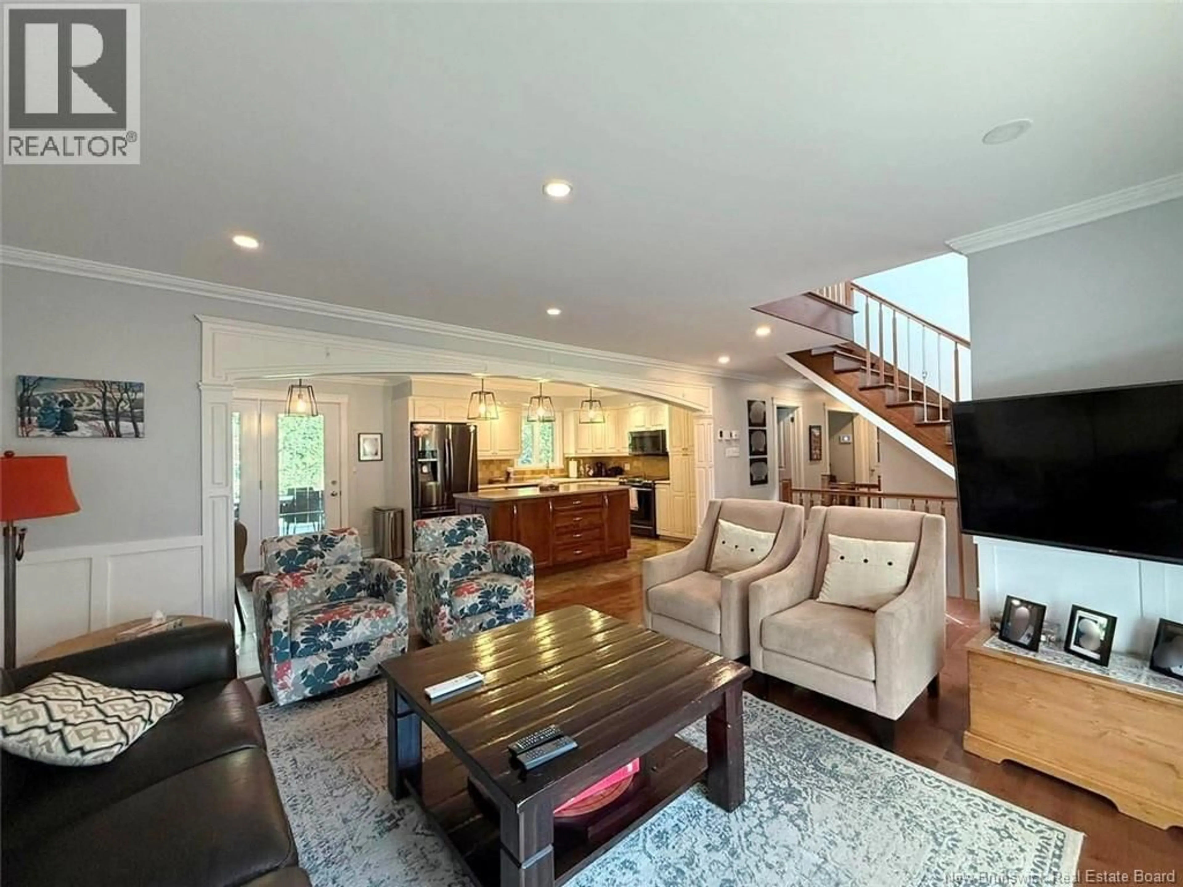 Living room with furniture, unknown for 84 HUBERT STREET, Edmundston New Brunswick E3V4K5