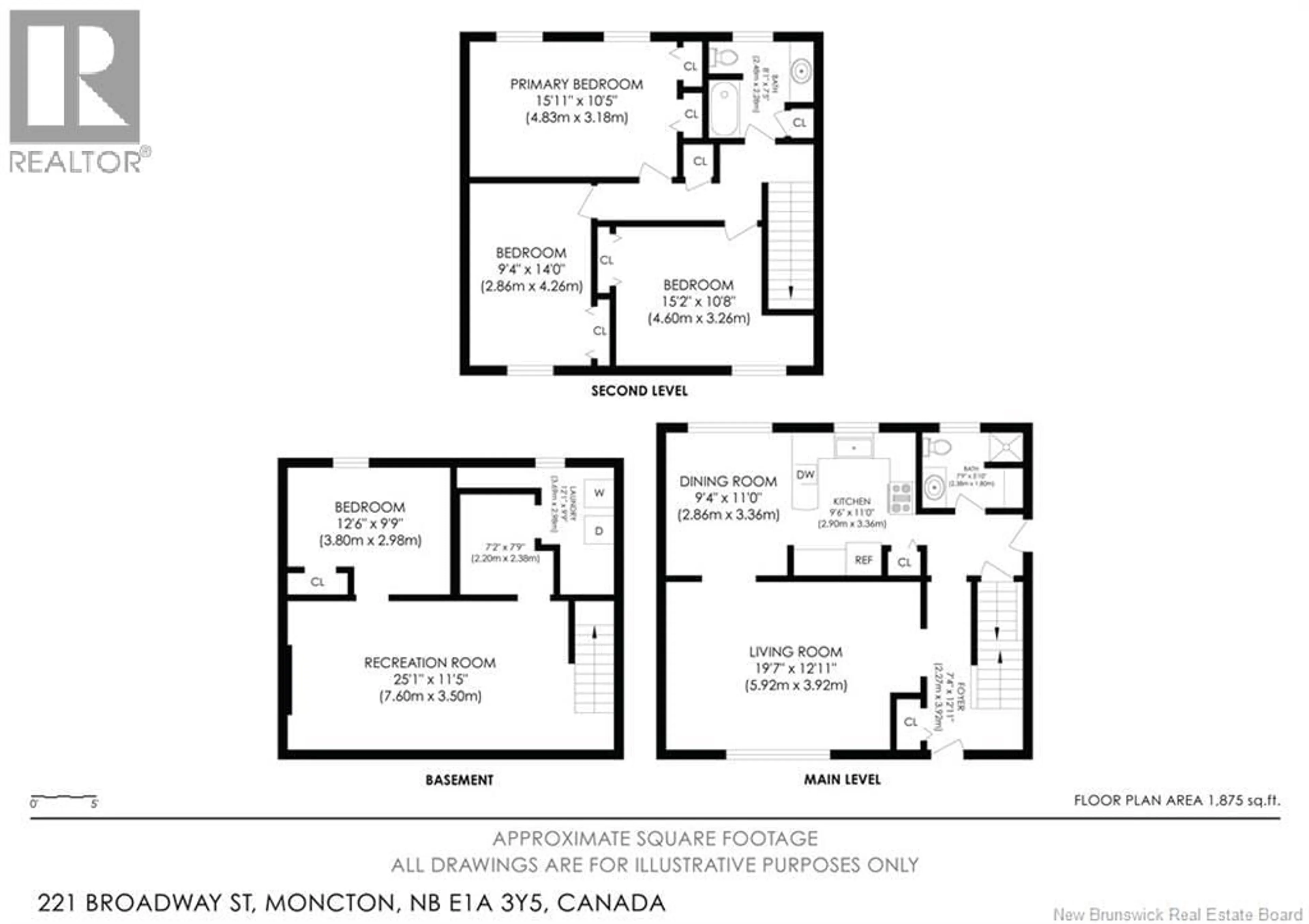 Floor plan for 221 BROADWAY STREET, Moncton New Brunswick E1A3Y5