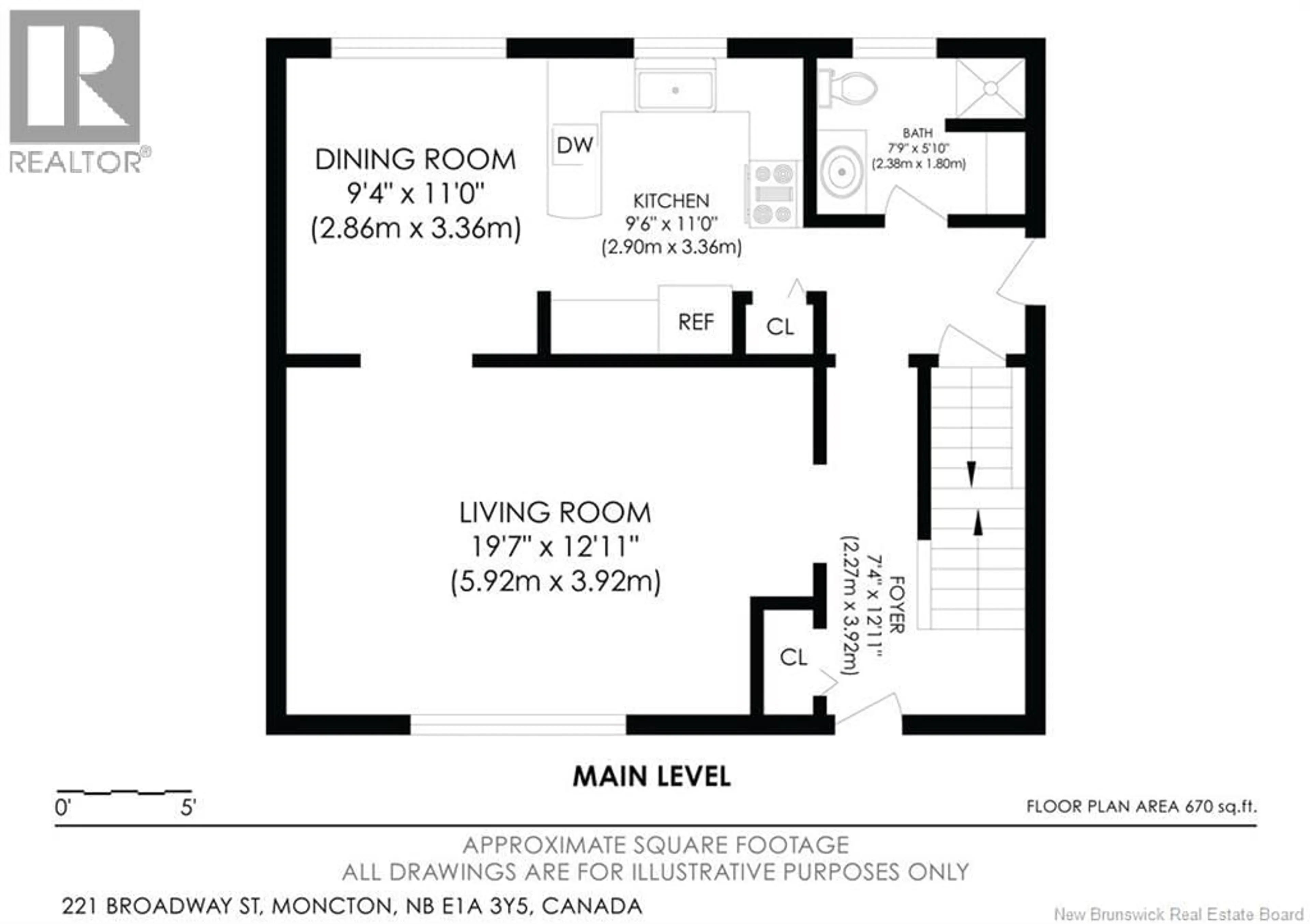 Floor plan for 221 BROADWAY STREET, Moncton New Brunswick E1A3Y5