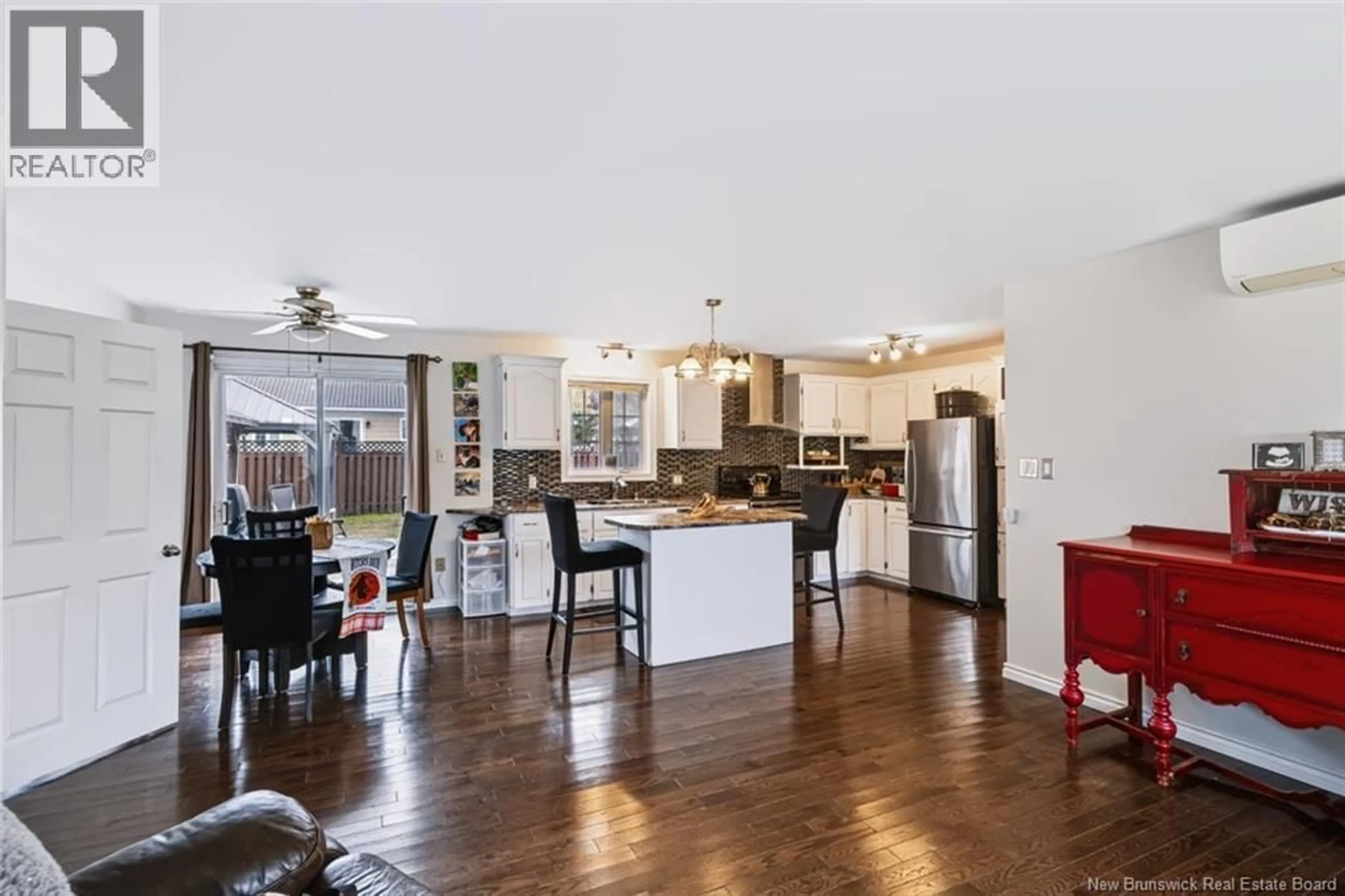 Open concept kitchen, wood/laminate floor for 20 LOCKE STREET, Miramichi New Brunswick E1V3X7