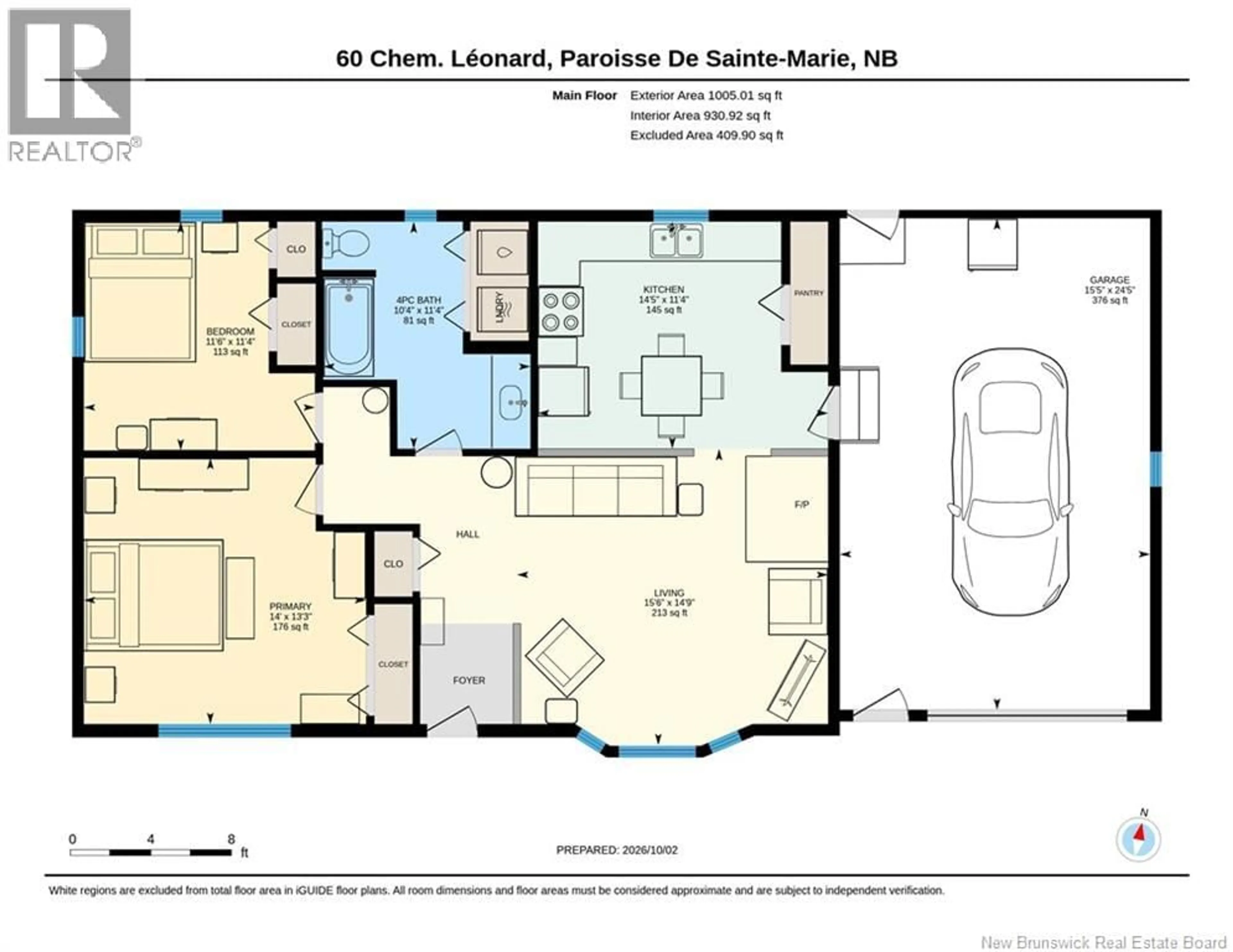 Floor plan for 60 LEONARD STREET, Sainte-Marie-De-Kent New Brunswick E4S1W4