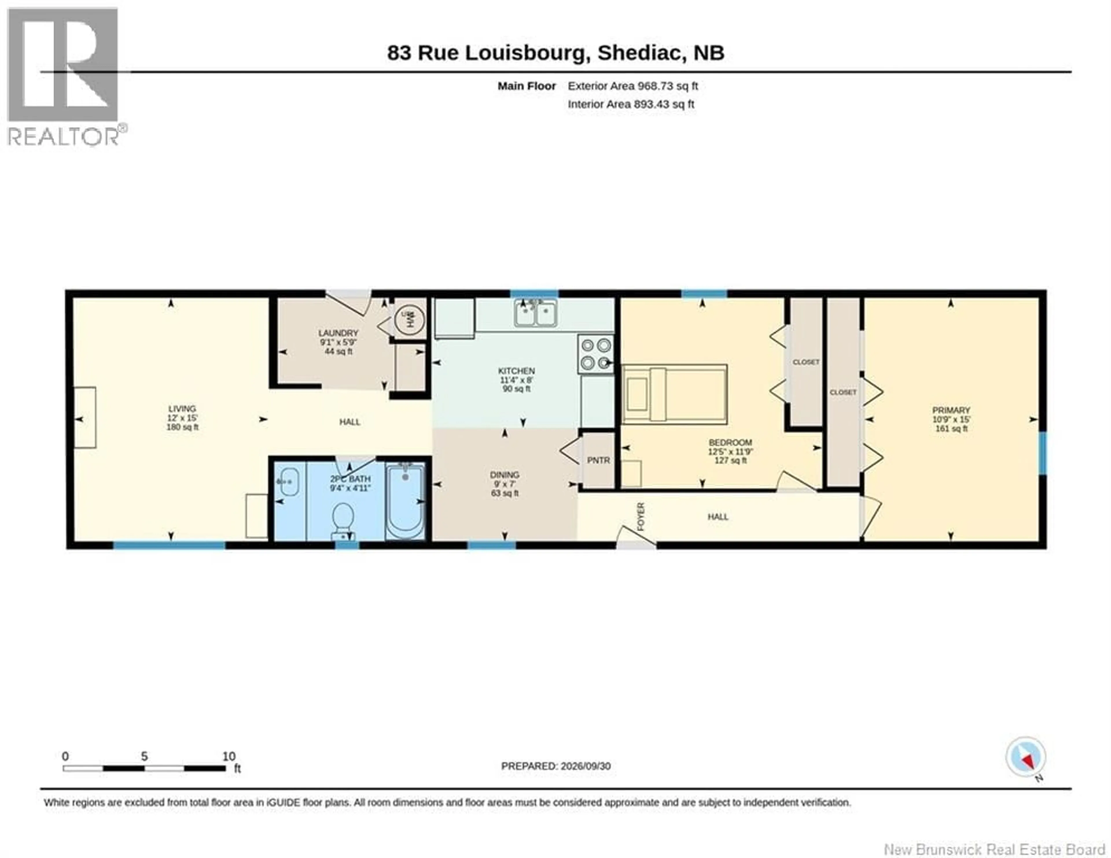 Floor plan for 83 LOUISBOURG STREET, Shediac New Brunswick E4P1Z8