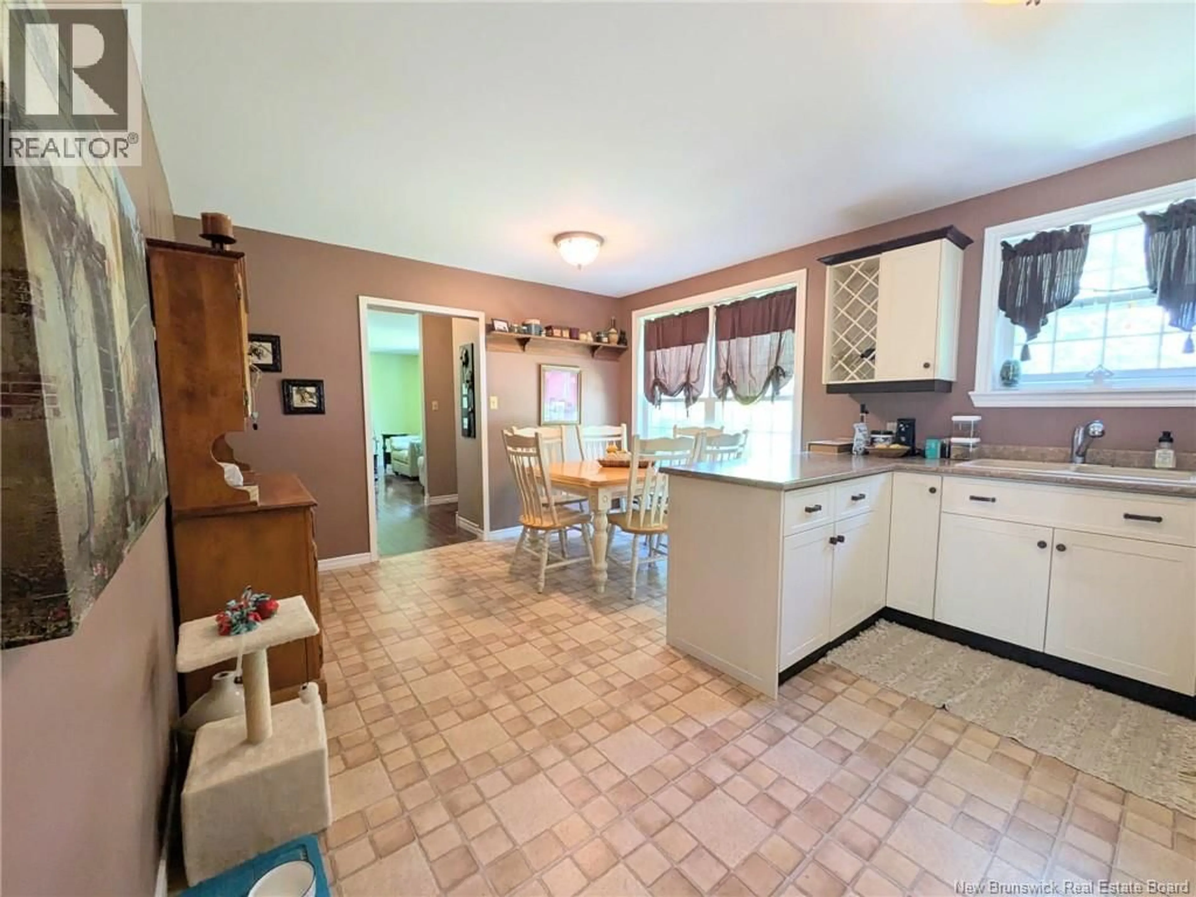 Open concept kitchen, ceramic/tile floor for 8 FENTON STREET, Miramichi New Brunswick E1N3G3