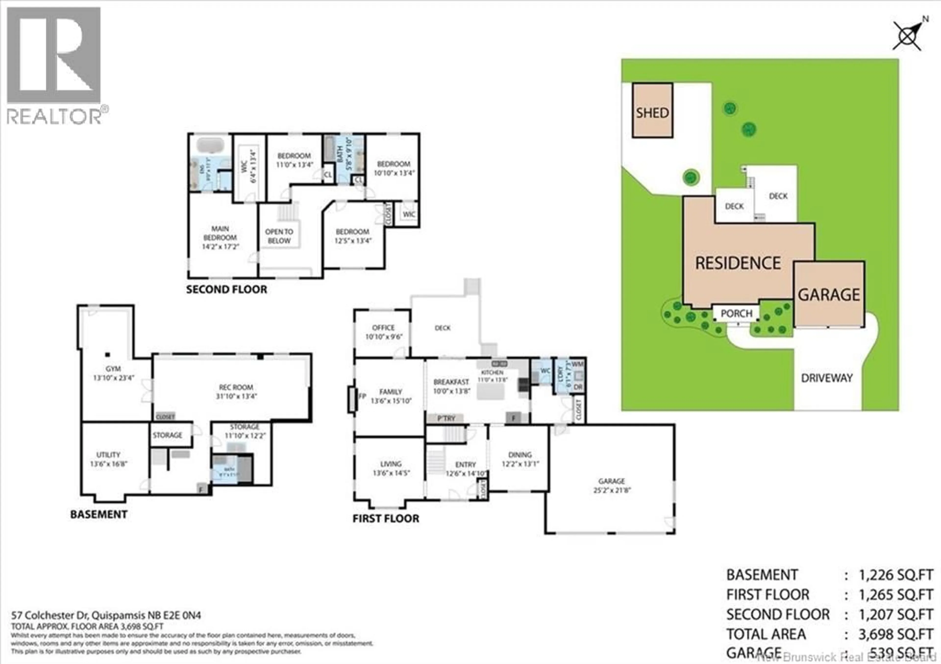 Floor plan for 57 COLCHESTER DRIVE, Quispamsis New Brunswick E2E0N4