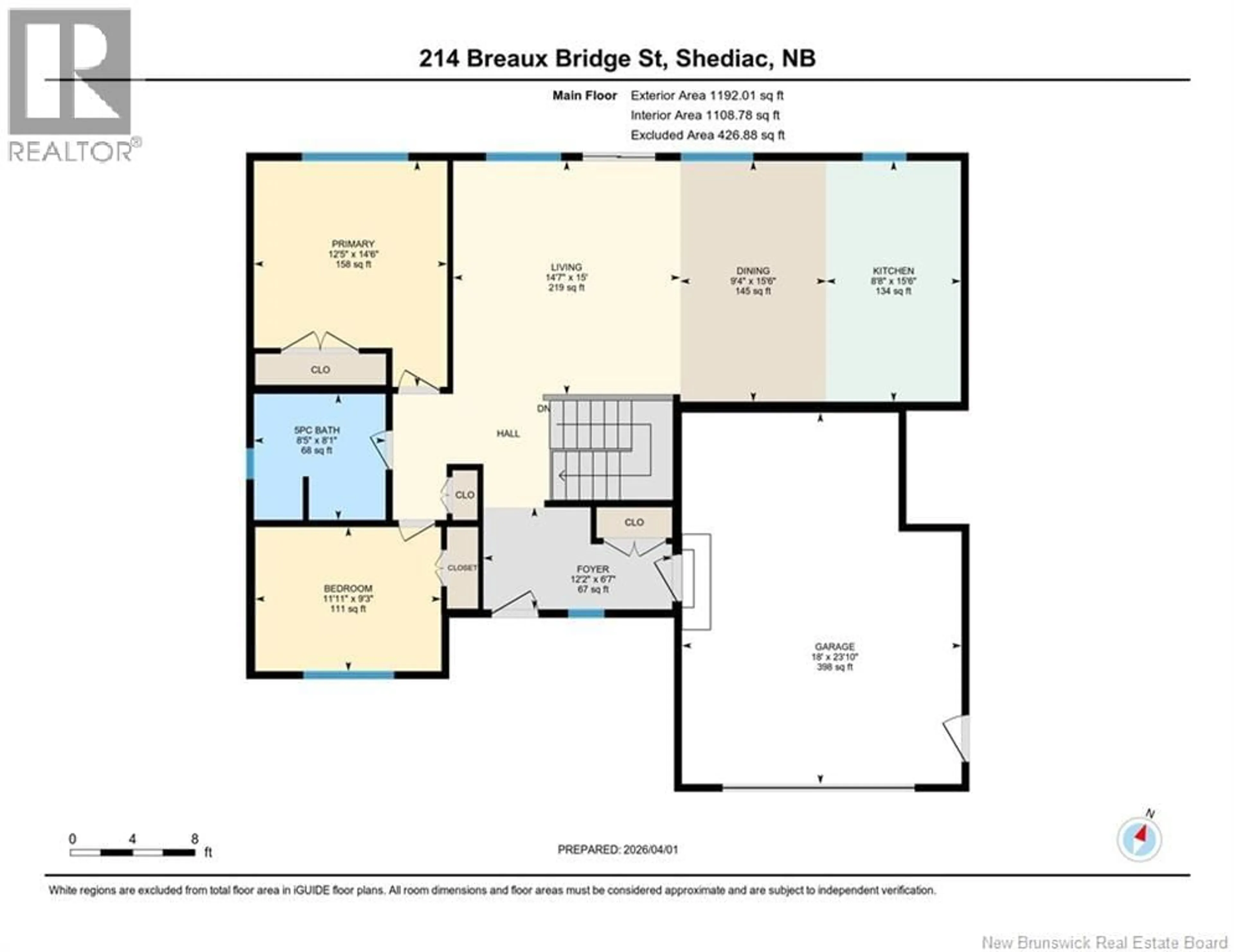 Floor plan for 214 BREAUX BRIDGE STREET, Shediac New Brunswick E4P0Y3