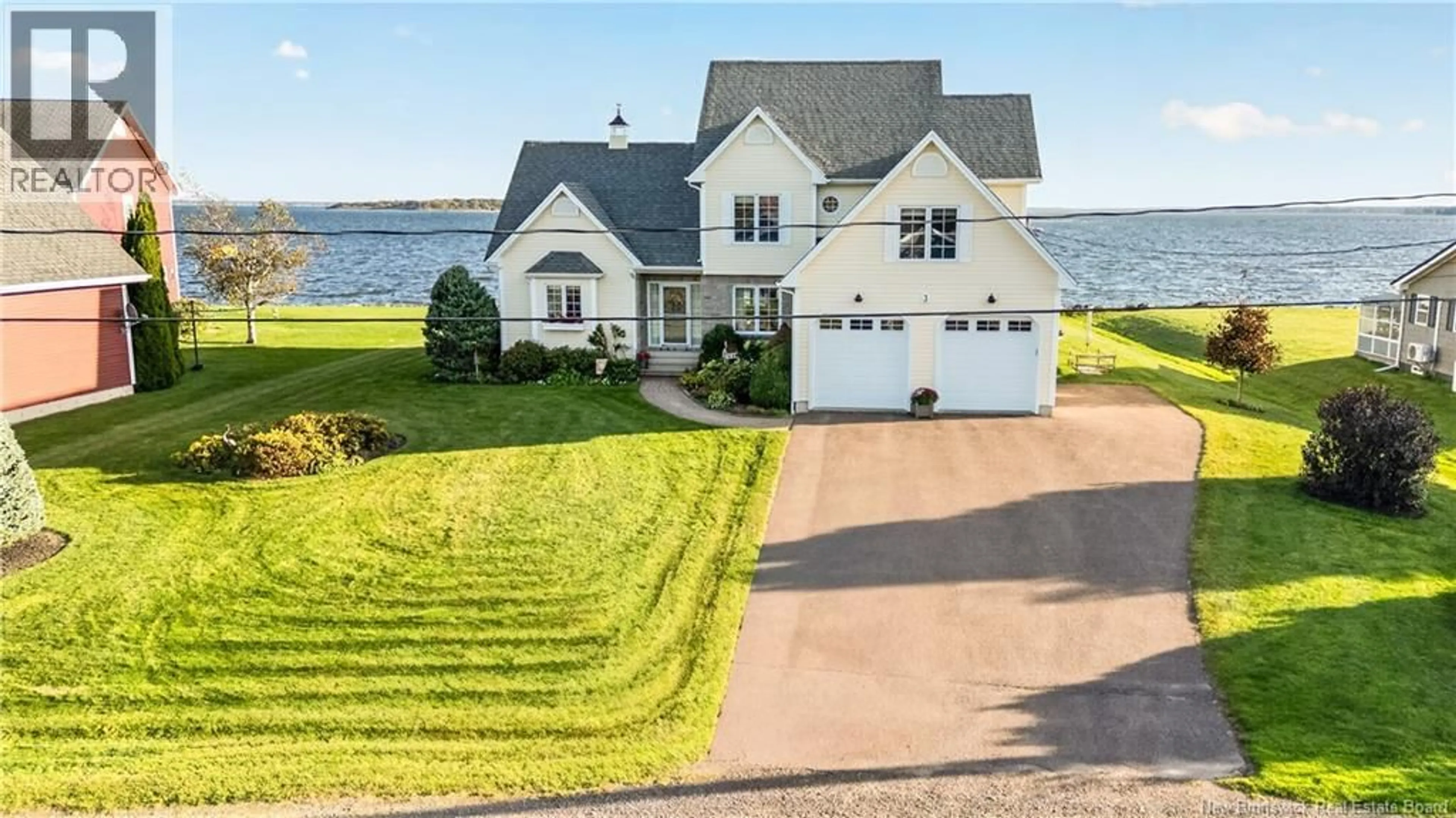 A pic from outside/outdoor area/front of a property/back of a property/a pic from drone, water/lake/river/ocean view for 3 HELENE ROAD, Grande-Digue New Brunswick E4R4L9