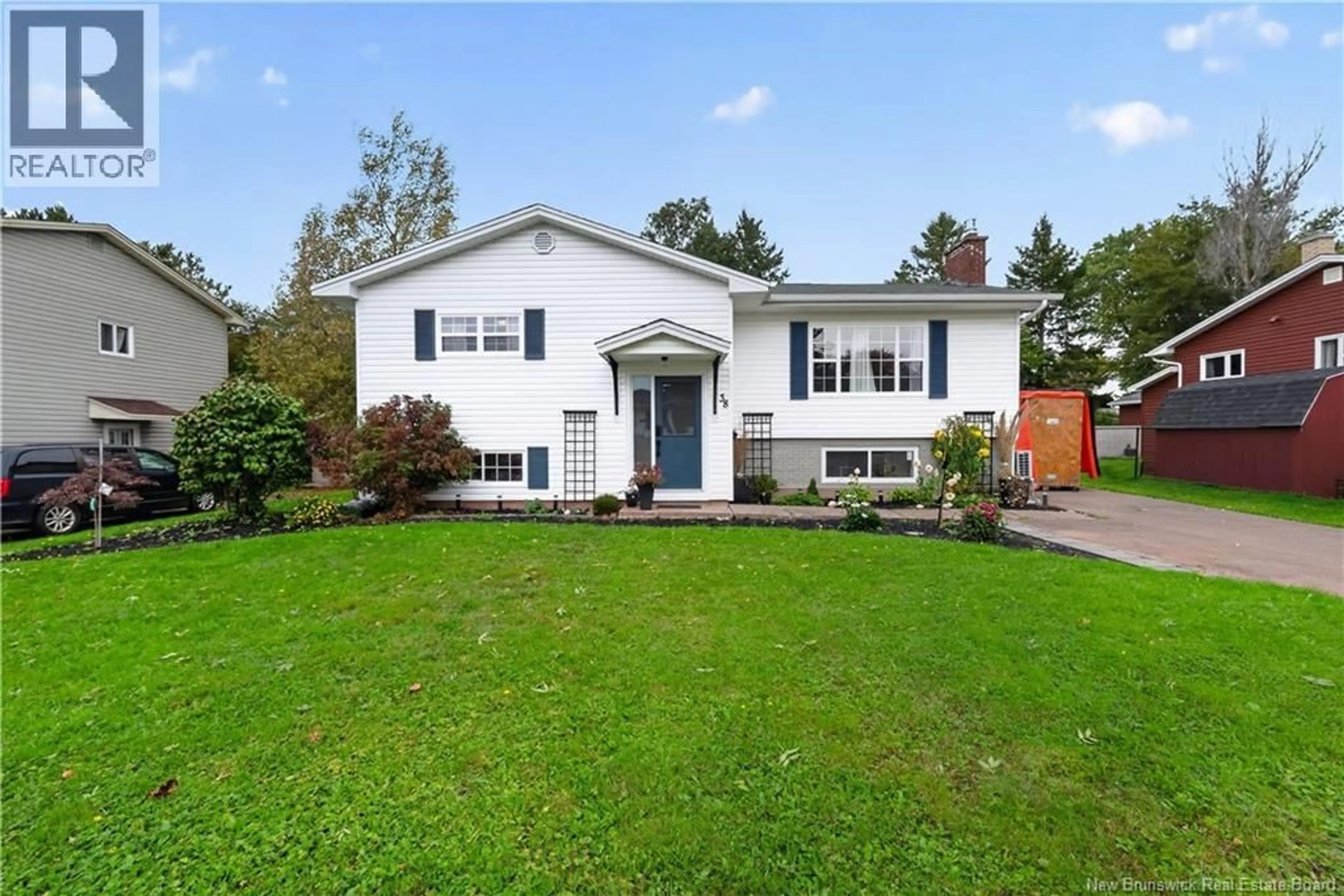 Home with vinyl exterior material, street for 38 MELODY LANE, Riverview New Brunswick E1B3C2