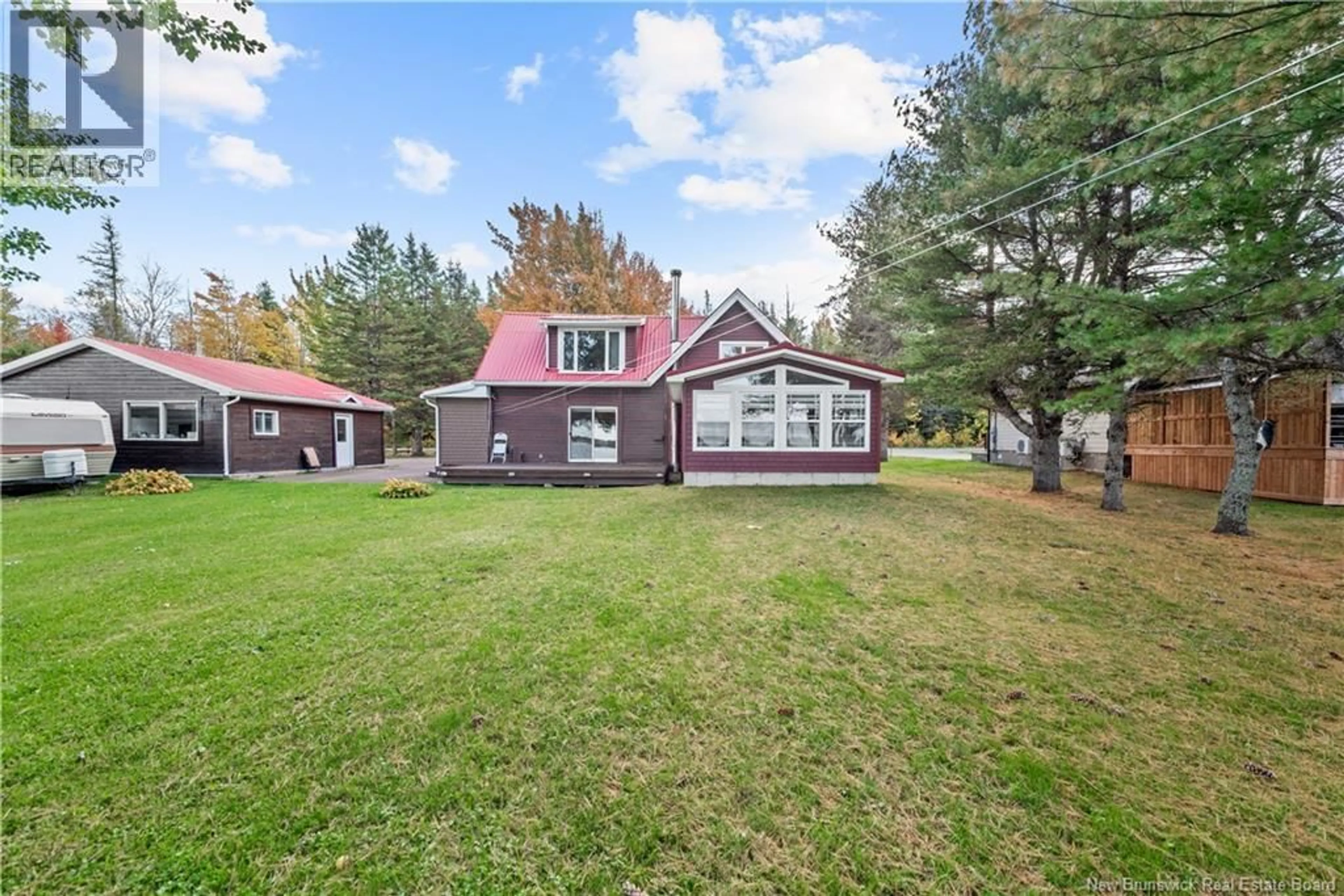 A pic from outside/outdoor area/front of a property/back of a property/a pic from drone, water/lake/river/ocean view for 5646 ROUTE 505, Jardineville New Brunswick E4W4G7