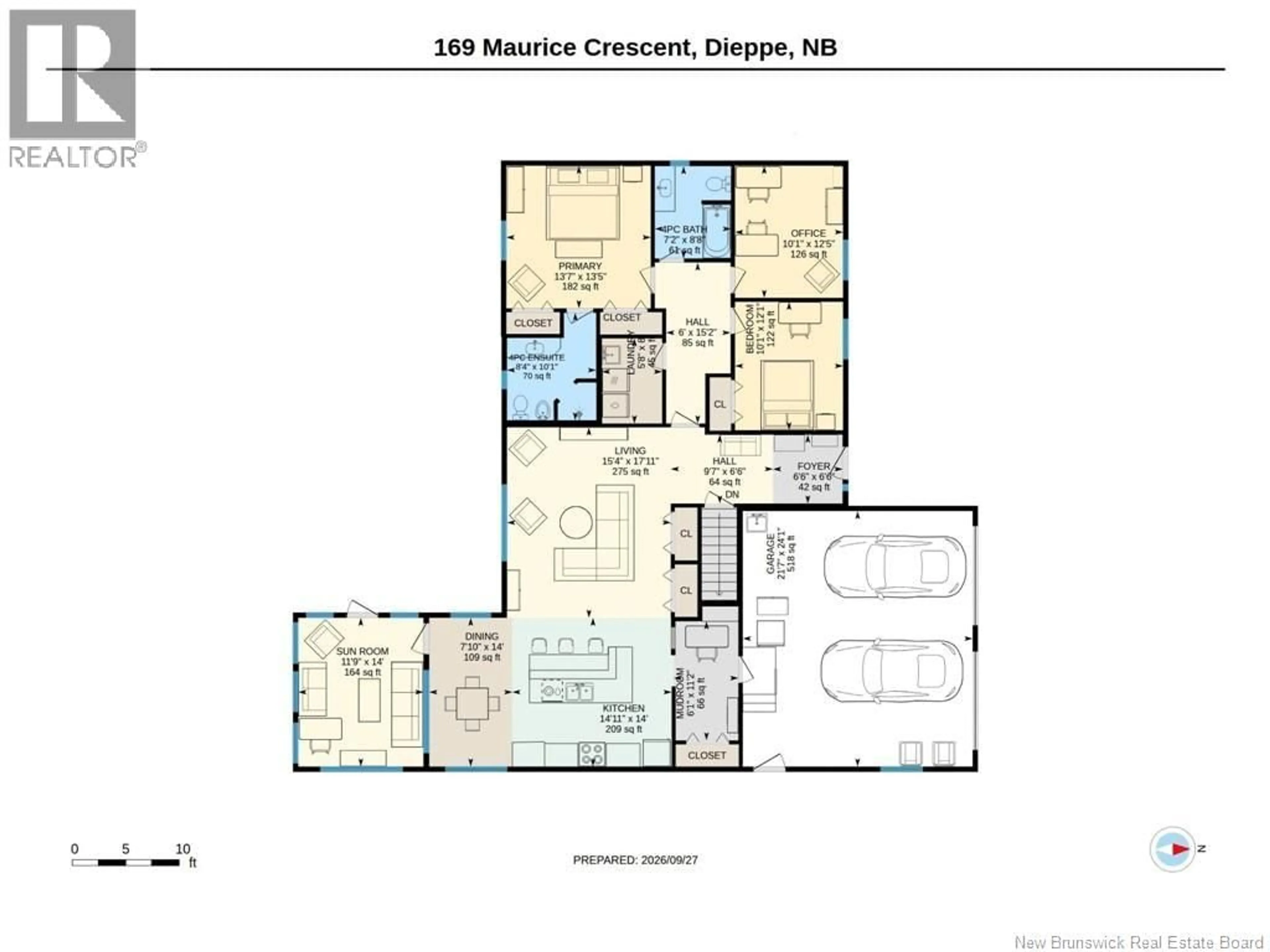 Floor plan for 169 MAURICE CRESCENT, Dieppe New Brunswick E1A8R1