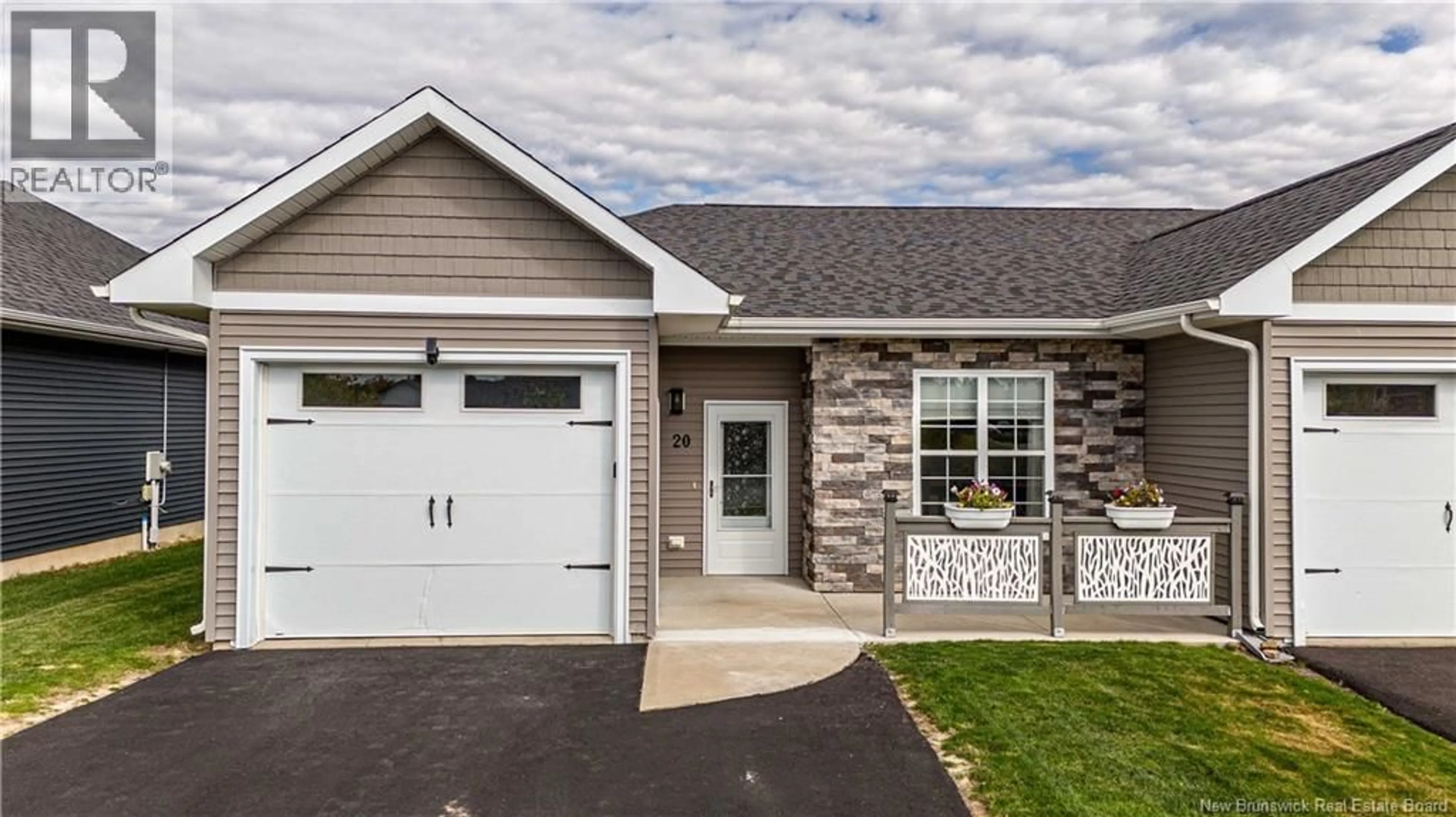 Home with vinyl exterior material, street for 20 LYNDA LANE, New Maryland New Brunswick E3C0N6