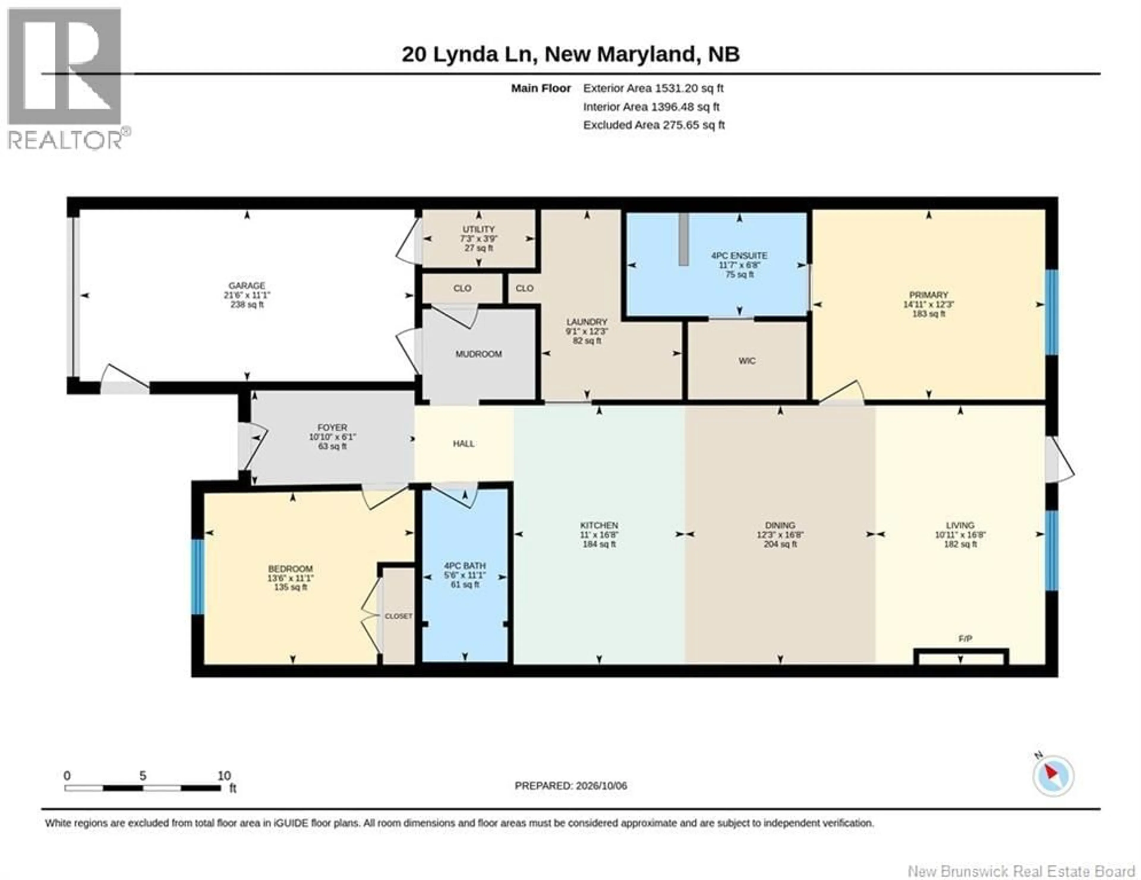 Floor plan for 20 LYNDA LANE, New Maryland New Brunswick E3C0N6