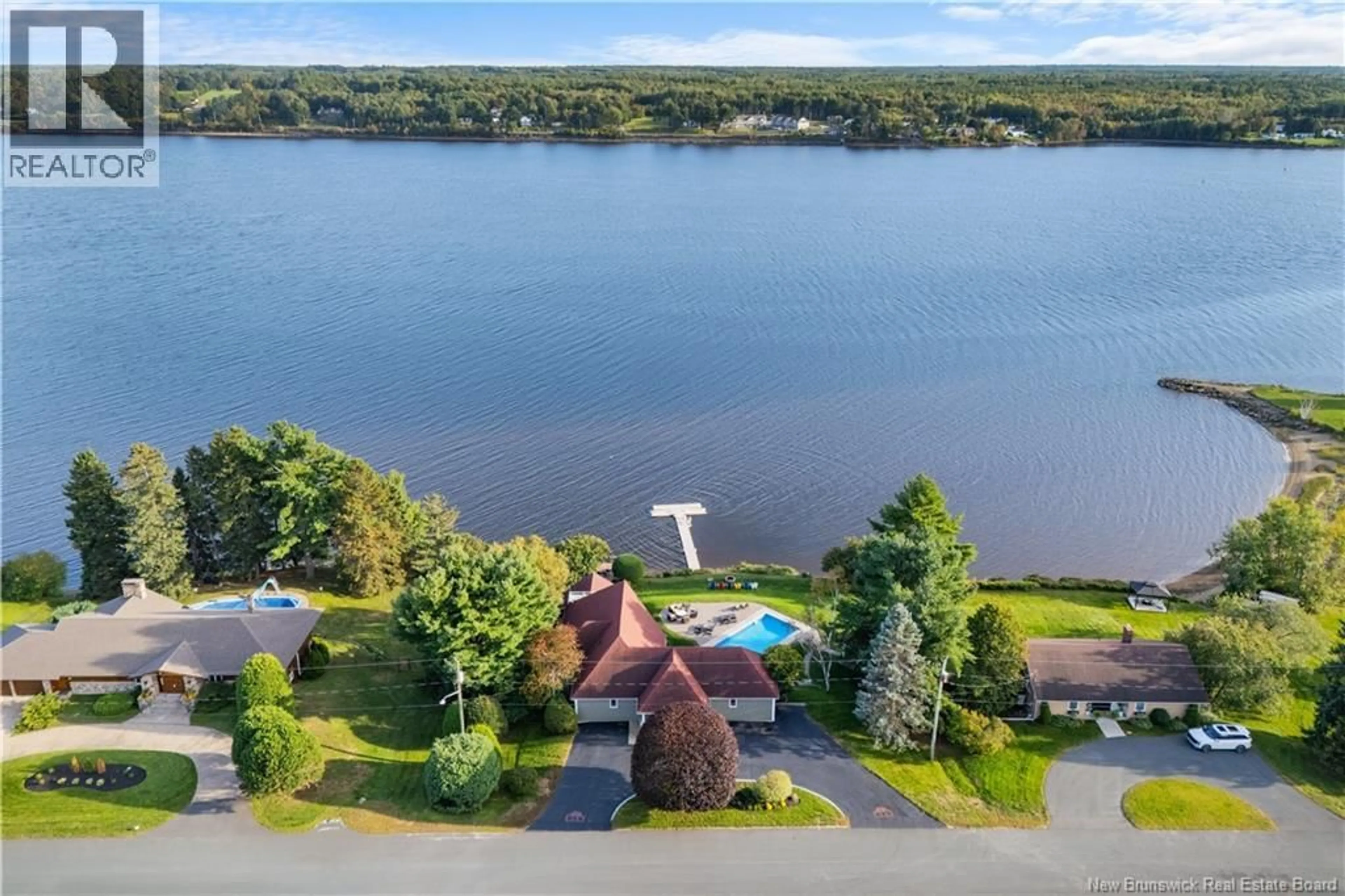 A pic from outside/outdoor area/front of a property/back of a property/a pic from drone, water/lake/river/ocean view for 36 ROSEBANK, Miramichi New Brunswick E1V5N5