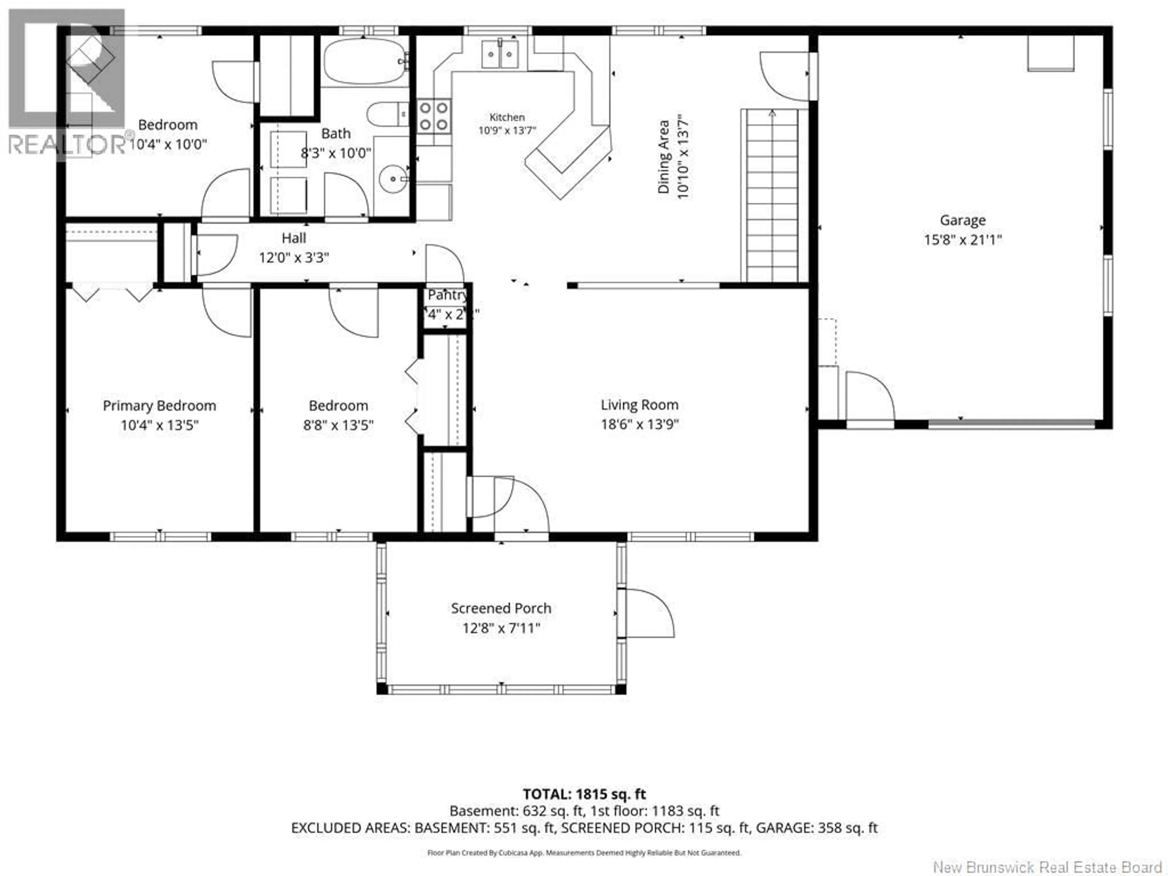 Floor plan for 203 RESERVOIR STREET, Grand-Sault/Grand Falls New Brunswick E3Y1E3