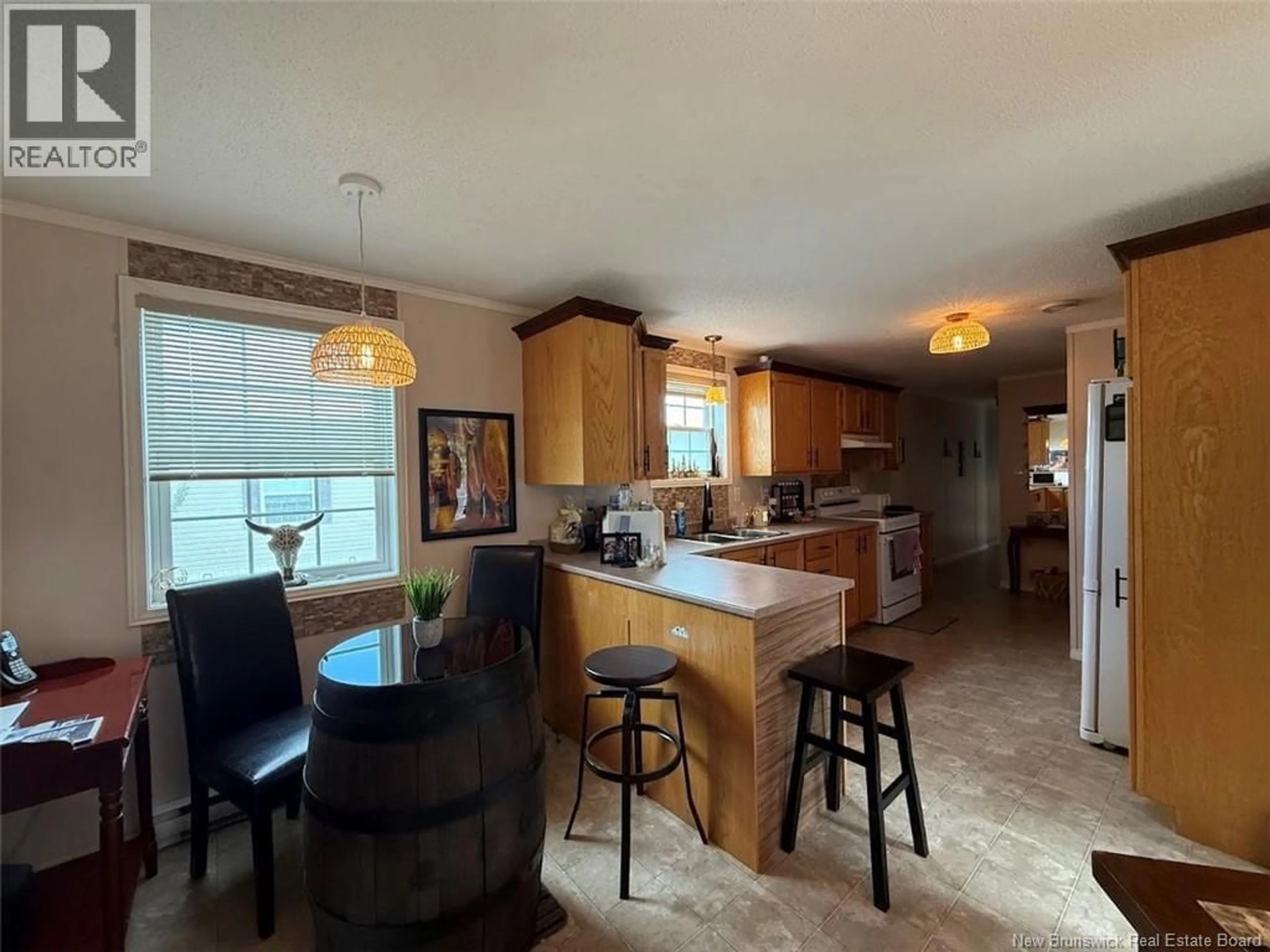 Open concept kitchen, ceramic/tile floor for 31 LOMBARDIE STREET, Saint-Jacques New Brunswick E7B2X8