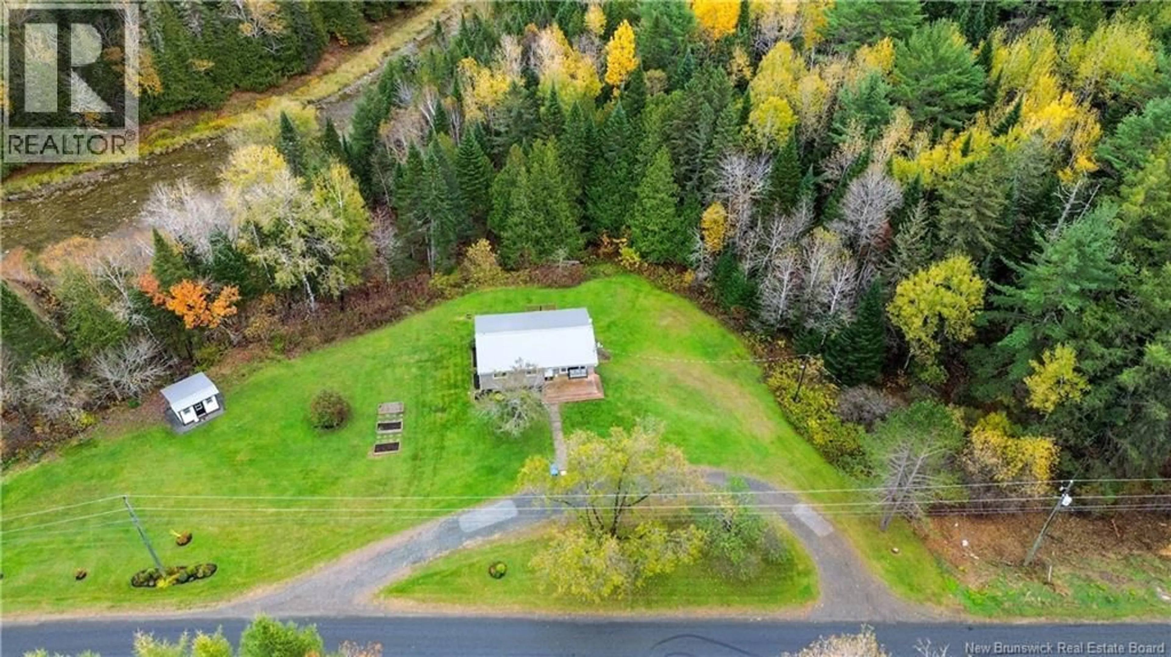A pic from outside/outdoor area/front of a property/back of a property/a pic from drone, forest/trees view for 385 CHARLESTON ROAD, Charleston New Brunswick E7K1X3